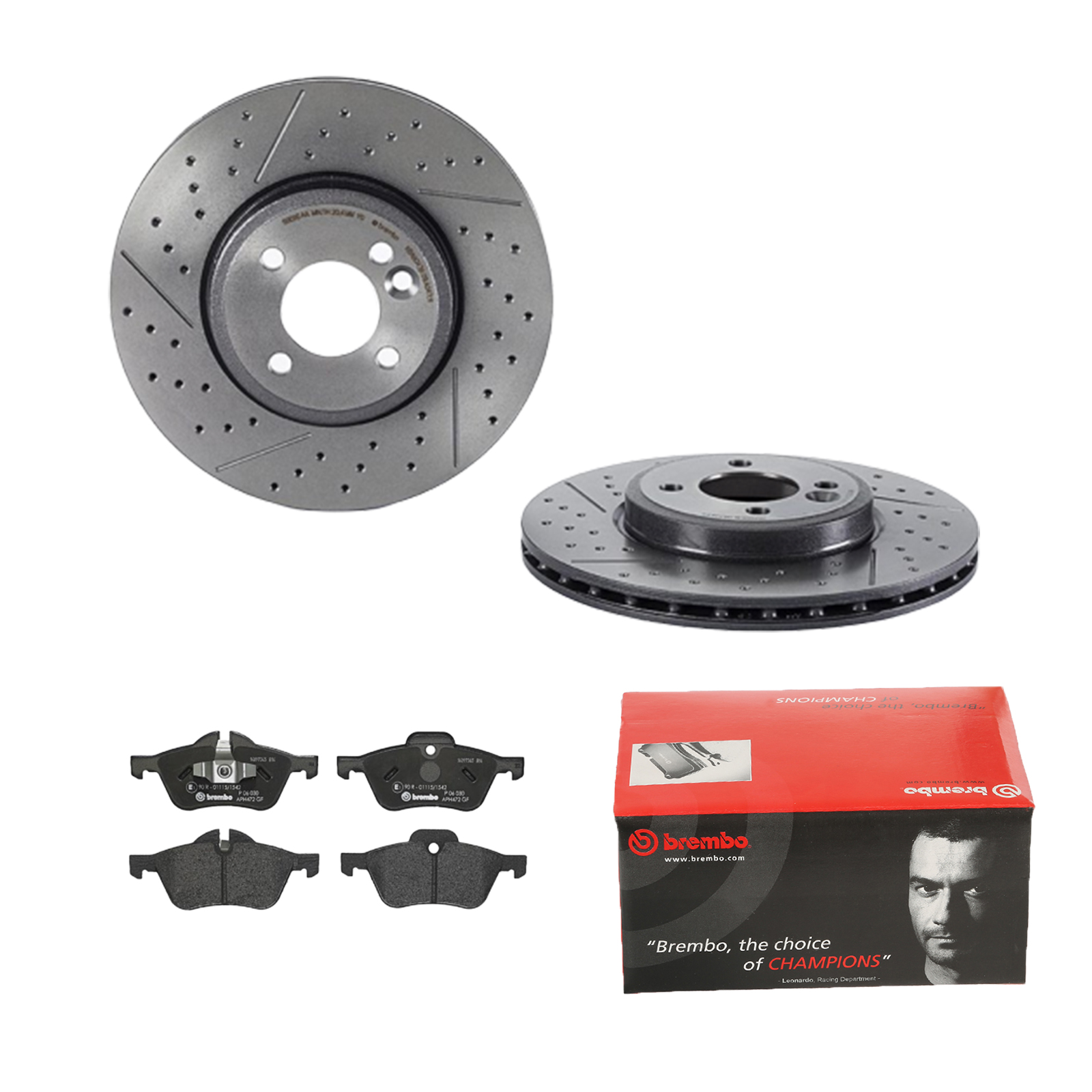 BREMBO 142054198 foraksel lukket/perforeret 294mm 22mm for MINI