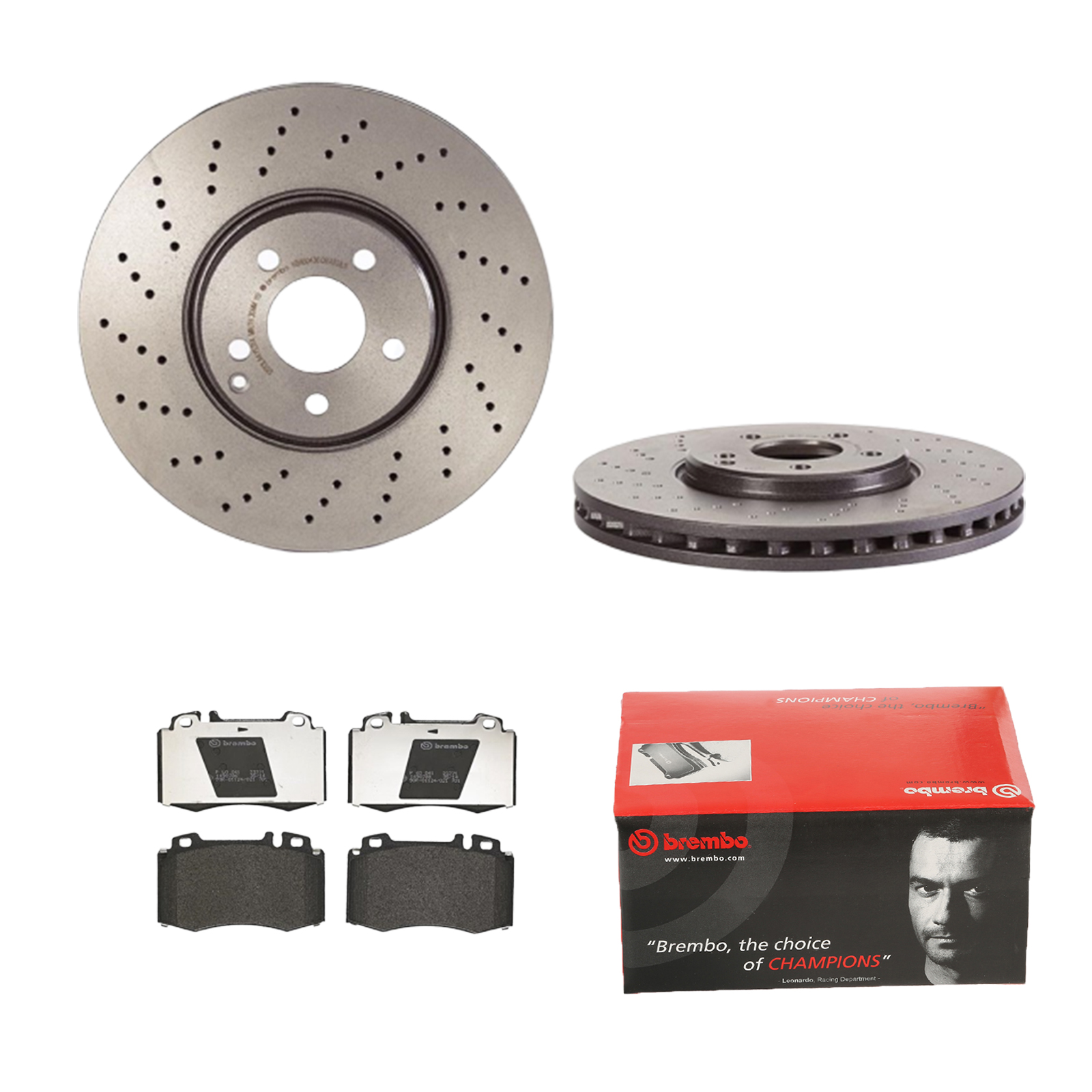 BREMBO 142054205 foraksel perforeret/ventileret 330mm 32mm for MERCEDES-BENZ