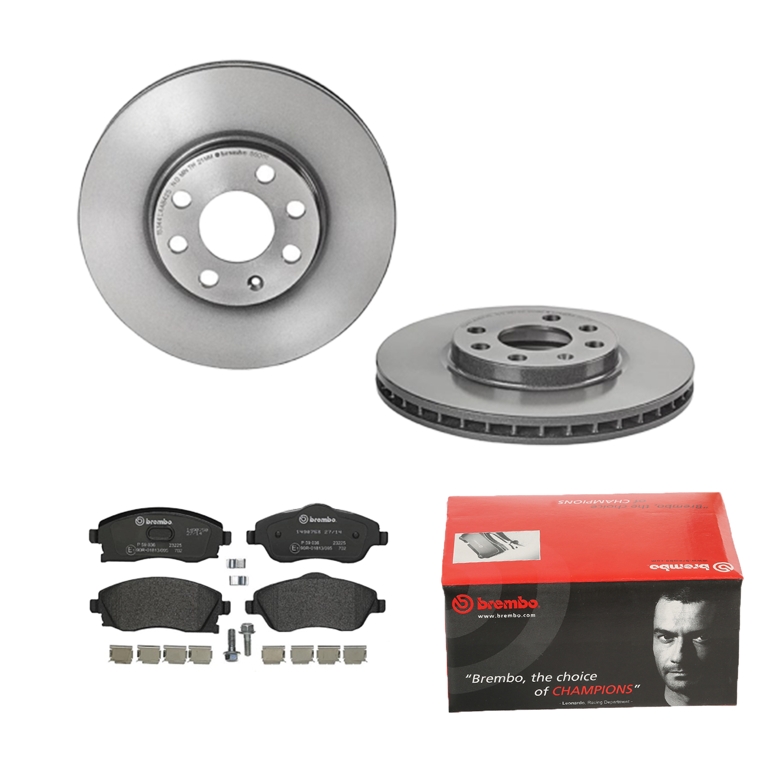 BREMBO Bremsesæt, skivebremser 142053707 foraksel indvendig ventileret 260mm 24mm for OPEL GENERAL MOTORS VAUXHALL