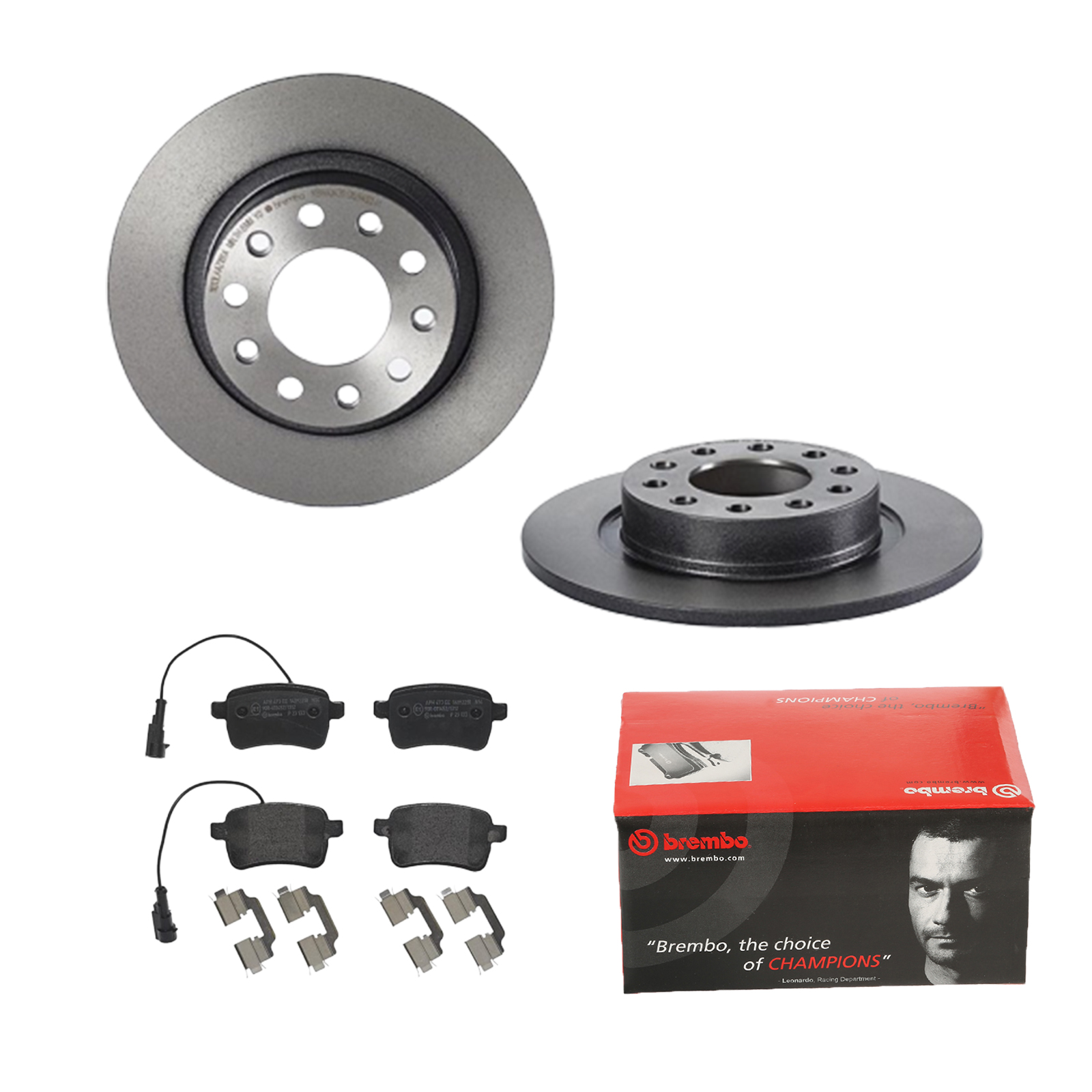 BREMBO Bremsesæt, skivebremser 142056053 bagaksel fuld 264mm 10mm for ALFA ROMEO FIAT (GAC)