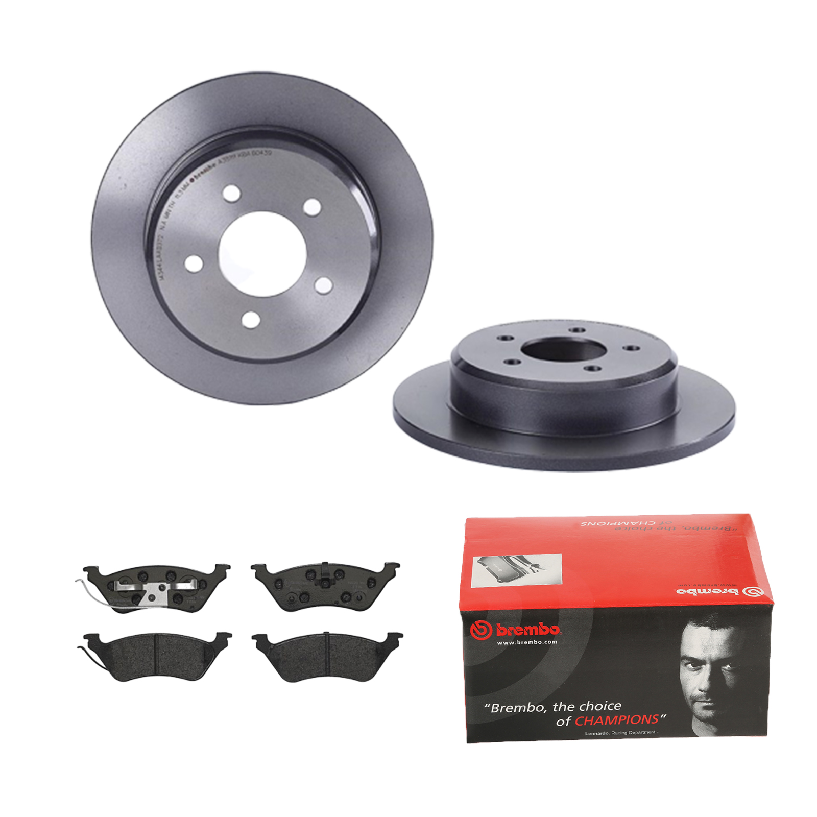 BREMBO Bremsesæt, skivebremser 142056059 bagaksel fuld 290mm 12mm for CHRYSLER DODGE JEEP
