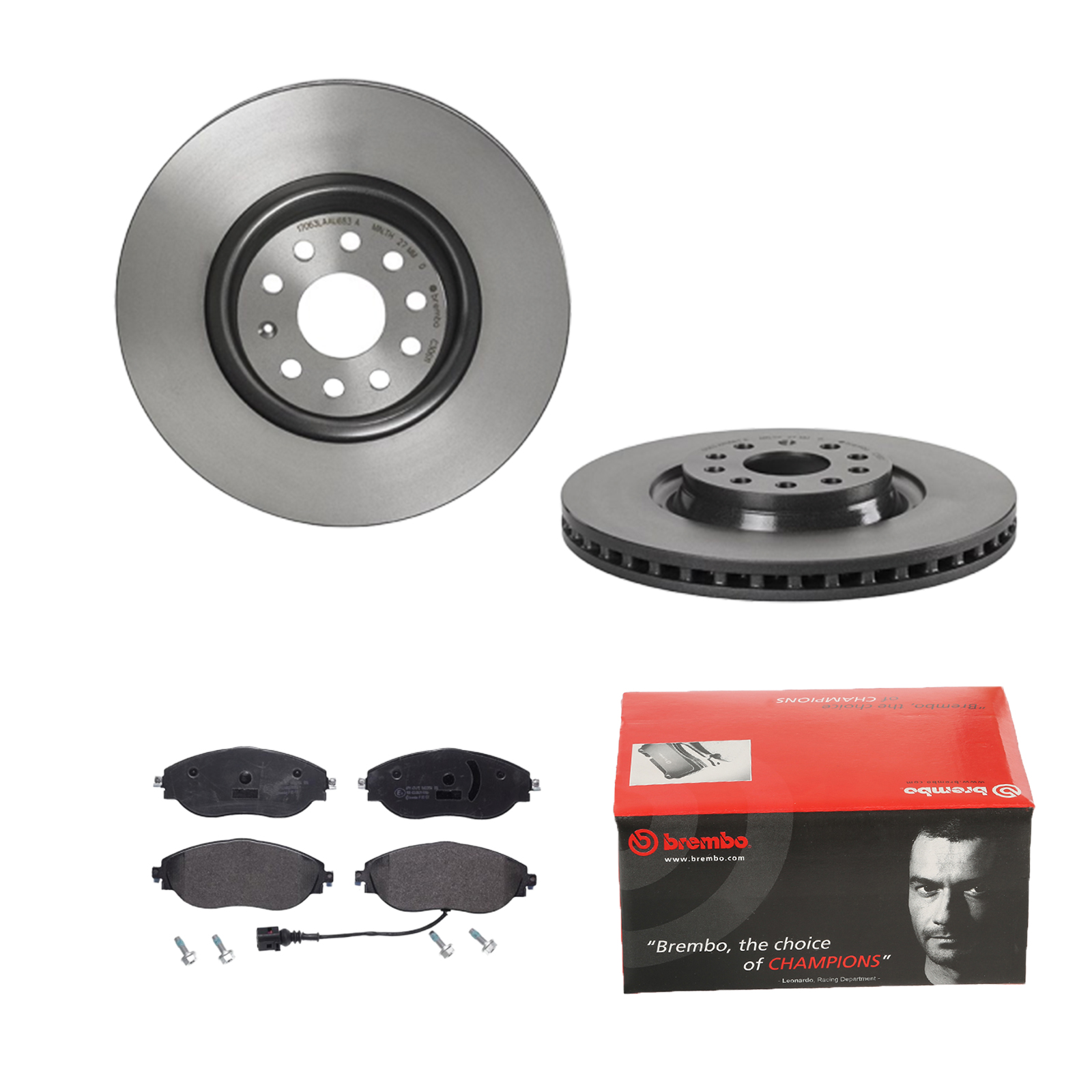 BREMBO Bremsesæt, skivebremser ijdtidgwv0 foraksel indvendig ventileret 340mm 30mm for SEAT AUDI VW AUDI (FAW) SKODA (SVW) VW