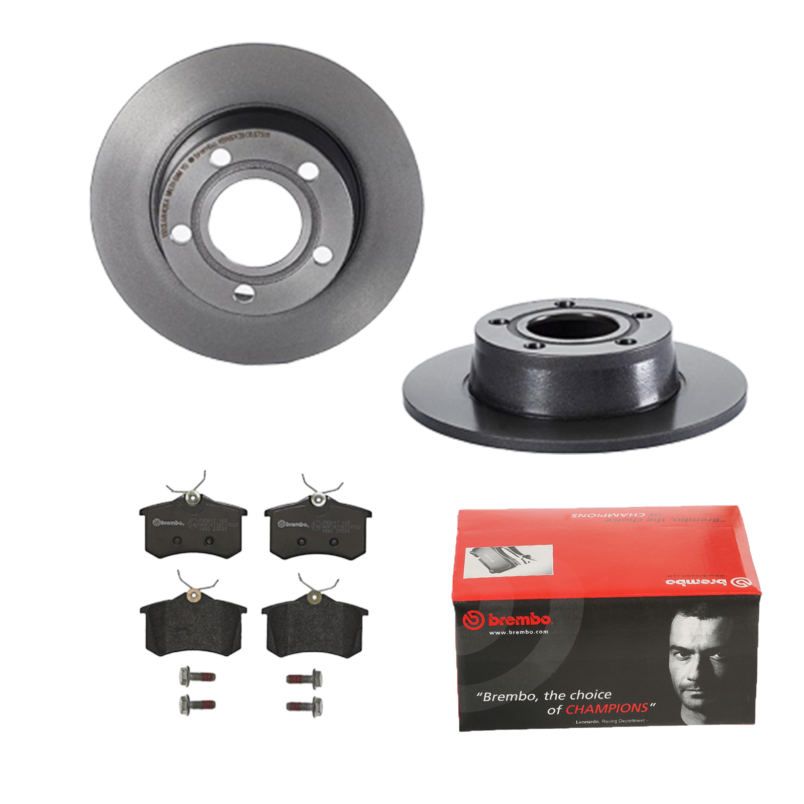 BREMBO Bremsesæt, skivebremser ijdtidi7v2 bagaksel fuld 255mm 10mm for PEUGEOT ROEWE (SAIC) VW CITROËN SEAT AUDI SKODA NISSAN EUROPESTAR RENAULT