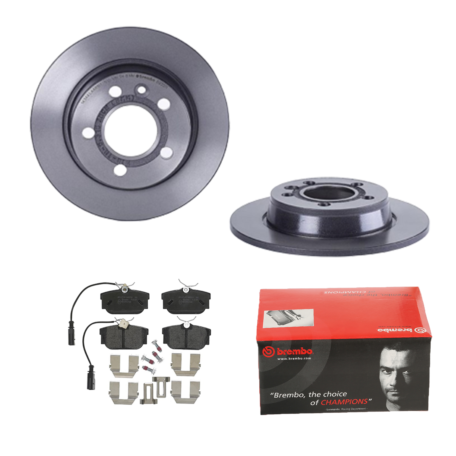 BREMBO Bremsesæt, skivebremser ijdtidiy70 bagaksel fuld 268mm 10mm for FORD SEAT AUDI SKODA VW