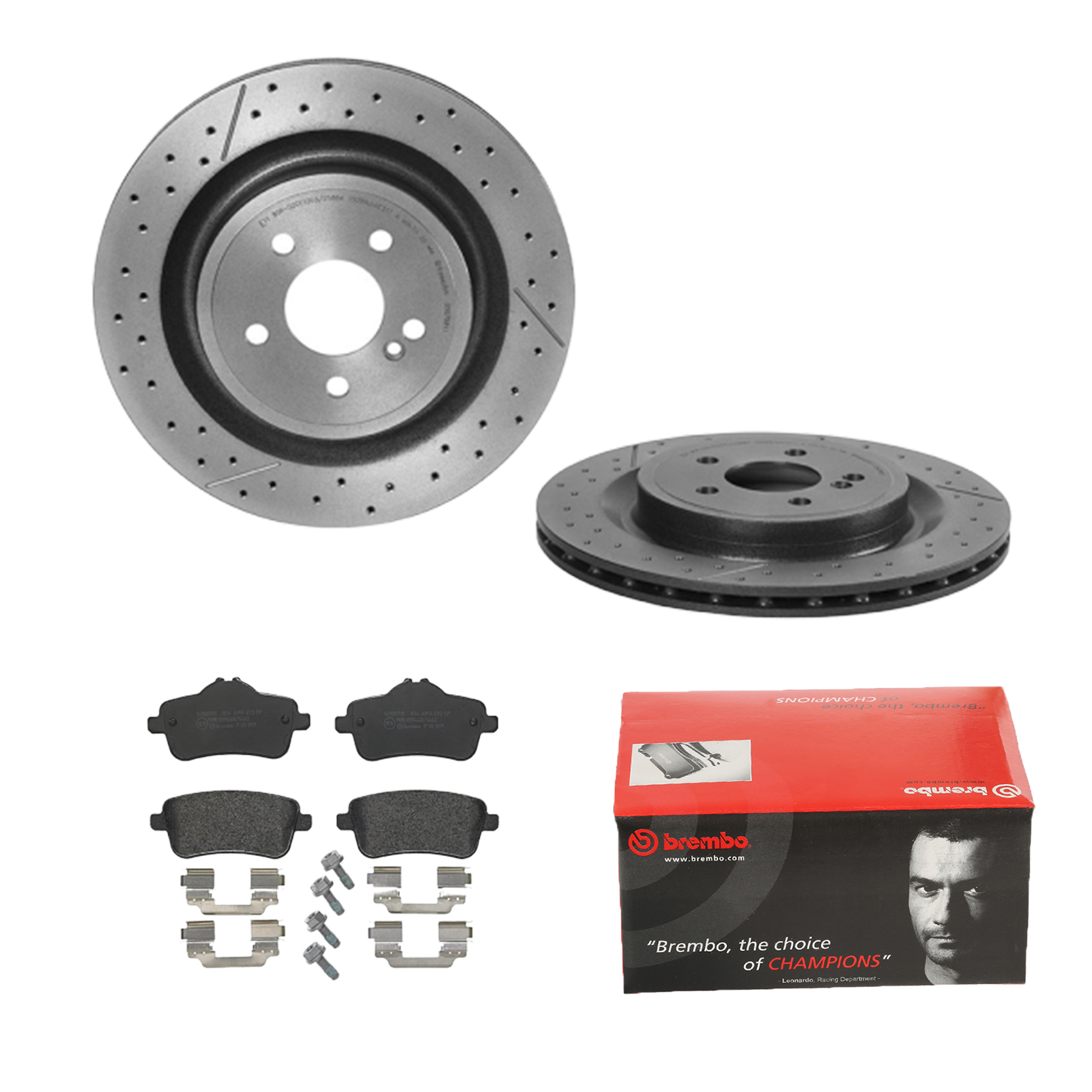 BREMBO Bremsesæt, skivebremser ijdtidjm18 bagaksel lukket/perforeret 330mm 22mm for MERCEDES-BENZ