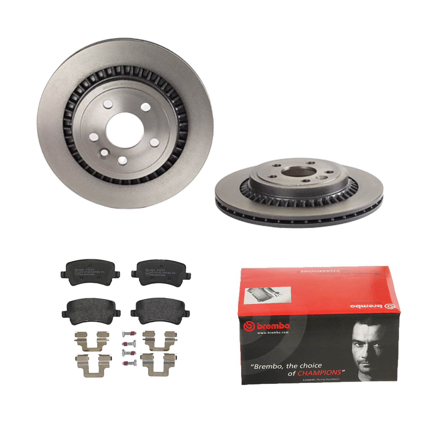 BREMBO Bremsesæt, skivebremser ijdtidkfv2 bagaksel indvendig ventileret 302mm 22mm for VOLVO LAND ROVER