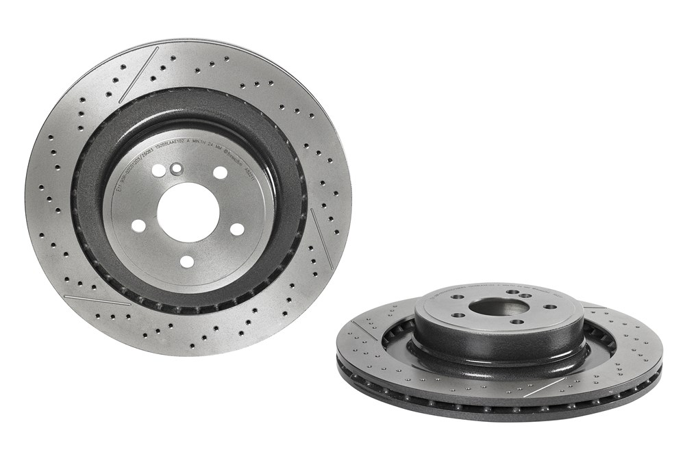 BREMBO Bremseskive 09a82211 lukket/perforeret 360mm 26mm for MERCEDES-BENZ