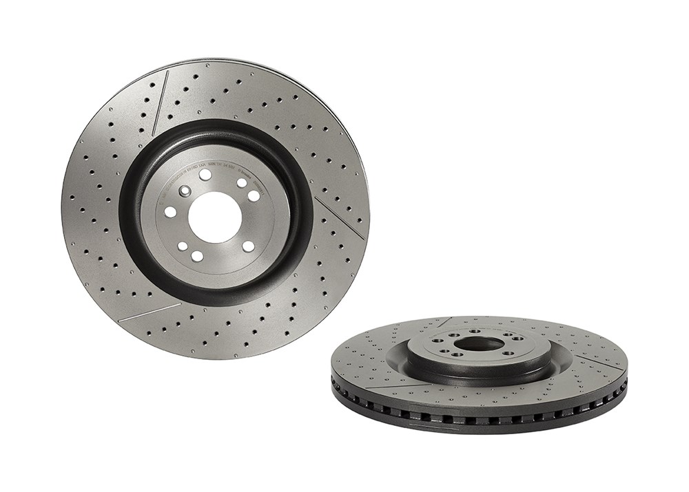 BREMBO Bremseskive 09b80511 lukket/perforeret 390mm 36mm for MERCEDES-BENZ