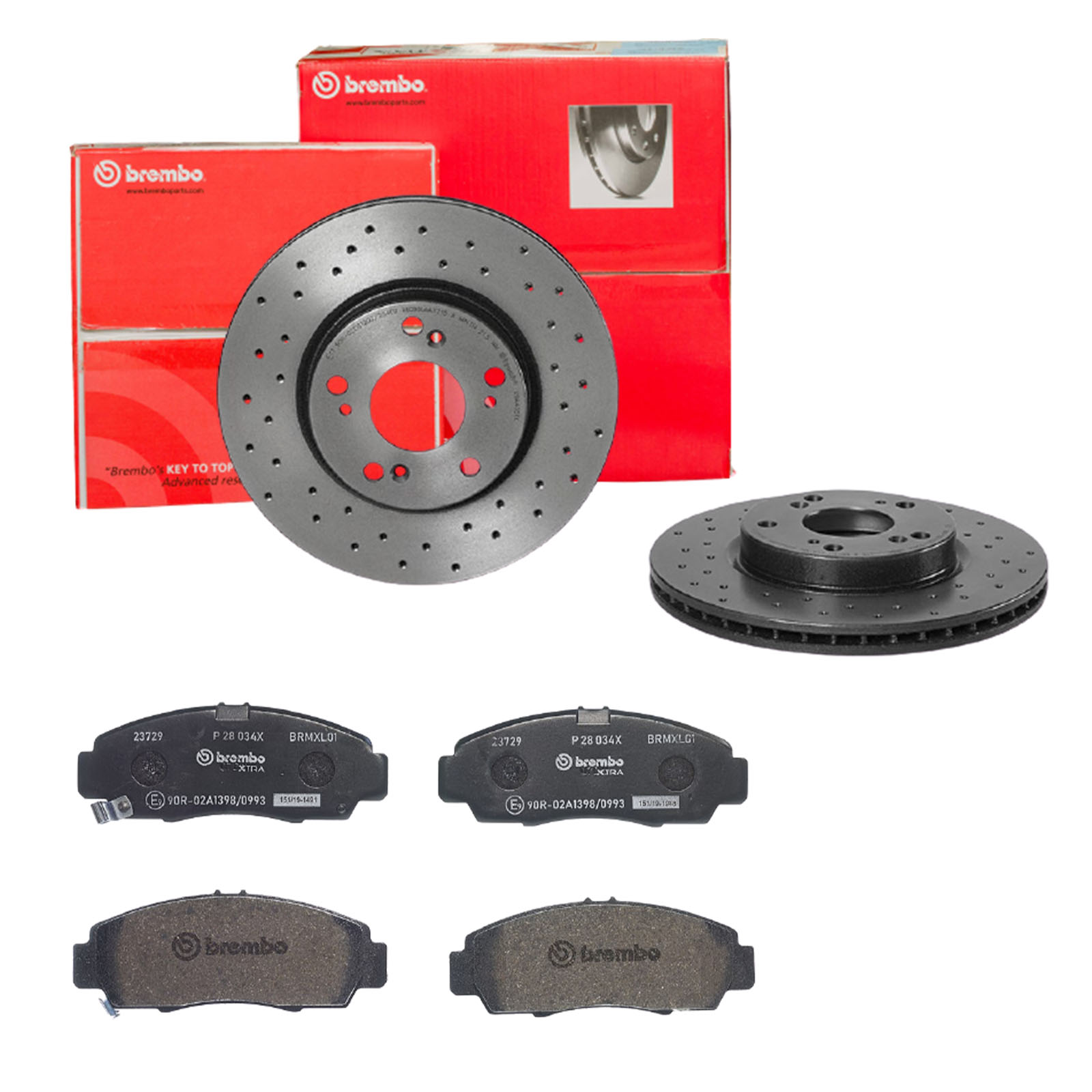 BREMBO Bremseklodser p23137 for OPEL ABARTH FIAT