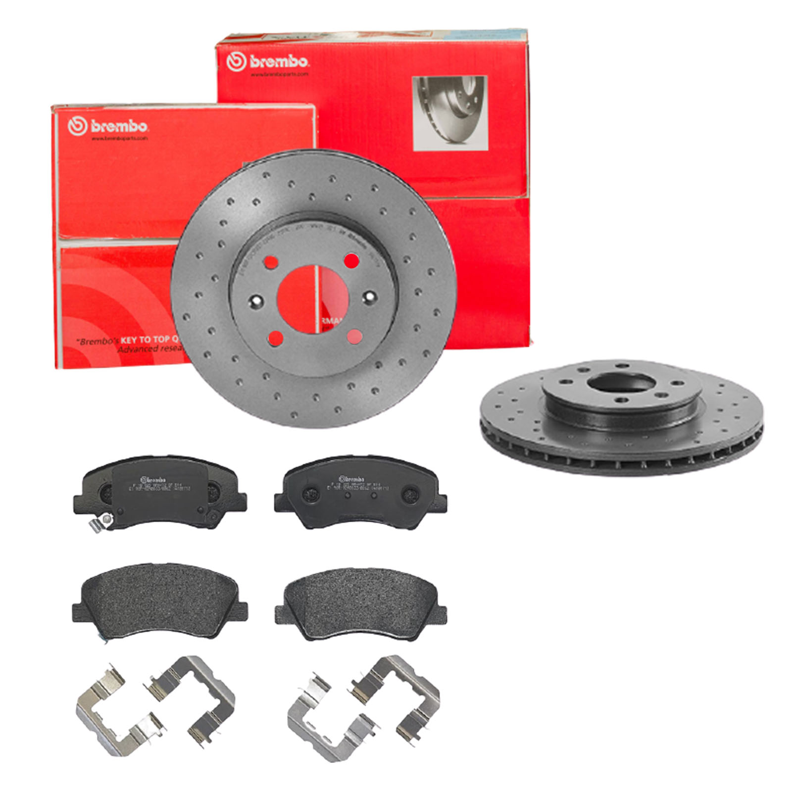 BREMBO Bremsesæt, skivebremser sk8k0f6pt5 foraksel perforeret/ventileret 256mm 22mm for GEELY HYUNDAI (BEIJING) KIA (DYK) HYUNDAI KIA