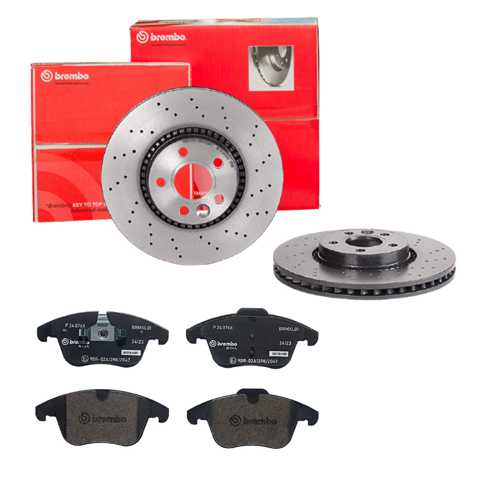 BREMBO Bremsesæt, skivebremser sk8k0f5qc4 foraksel perforeret/ventileret 316mm 28mm for FORD FORD (CHANGAN) VOLVO MG (SAIC) VOLVO (CHANGAN) VOLVO ASIA