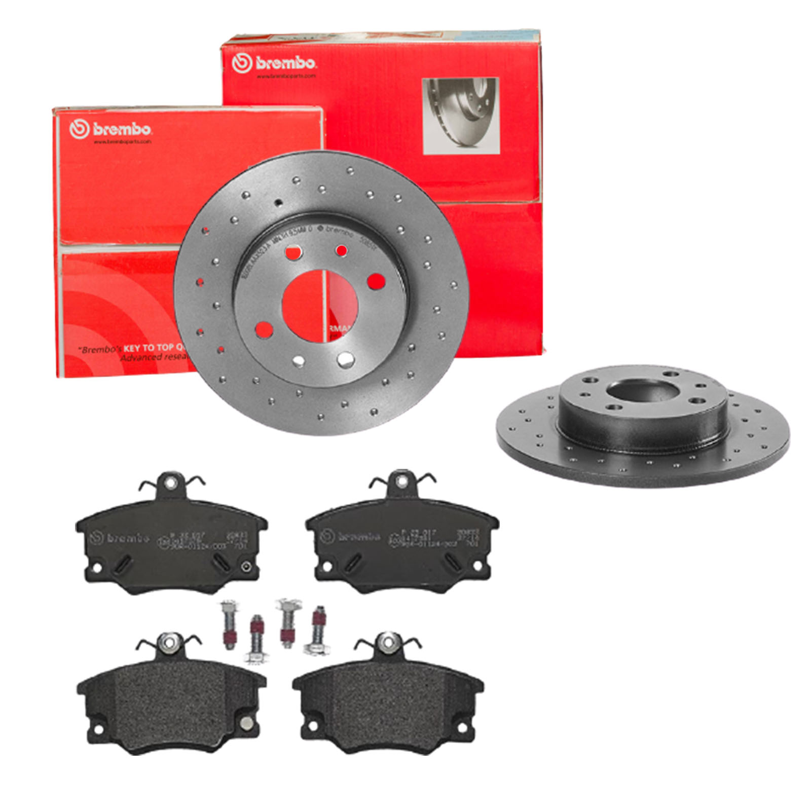 BREMBO Bremsesæt, skivebremser sk8k0f5dq0 bagaksel perforeret 240mm 11mm for ALFA ROMEO ABARTH FIAT FORD LANCIA ZASTAVA SHUGUANG