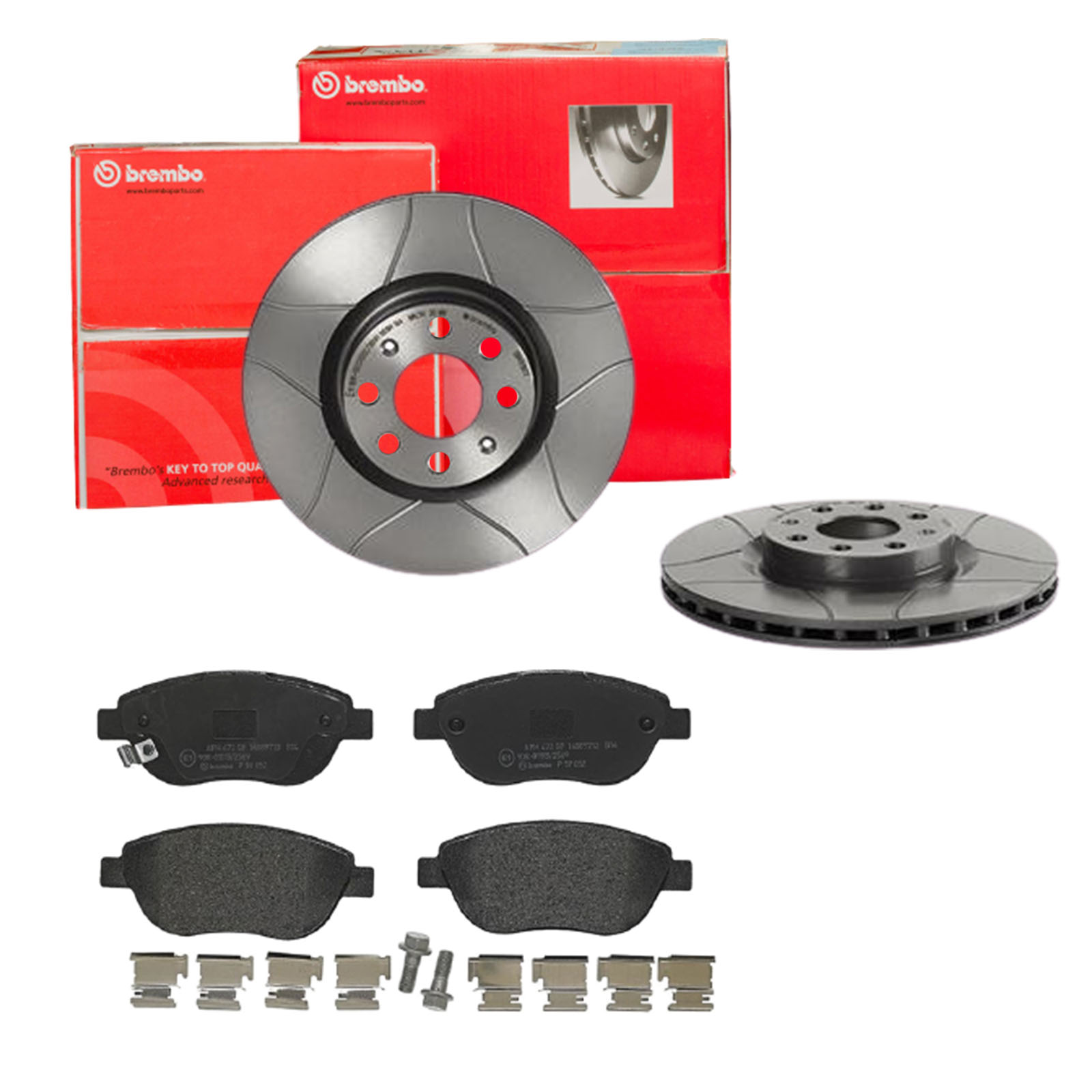 BREMBO Bremsesæt, skivebremser sk8k0f5a72 foraksel lukket 284mm 22mm for OPEL FIAT VAUXHALL