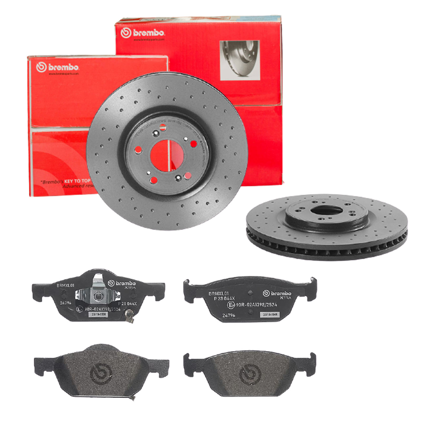 BREMBO Bremsesæt, skivebremser sk8k0f4g62 foraksel perforeret/ventileret 320mm 32mm for HONDA