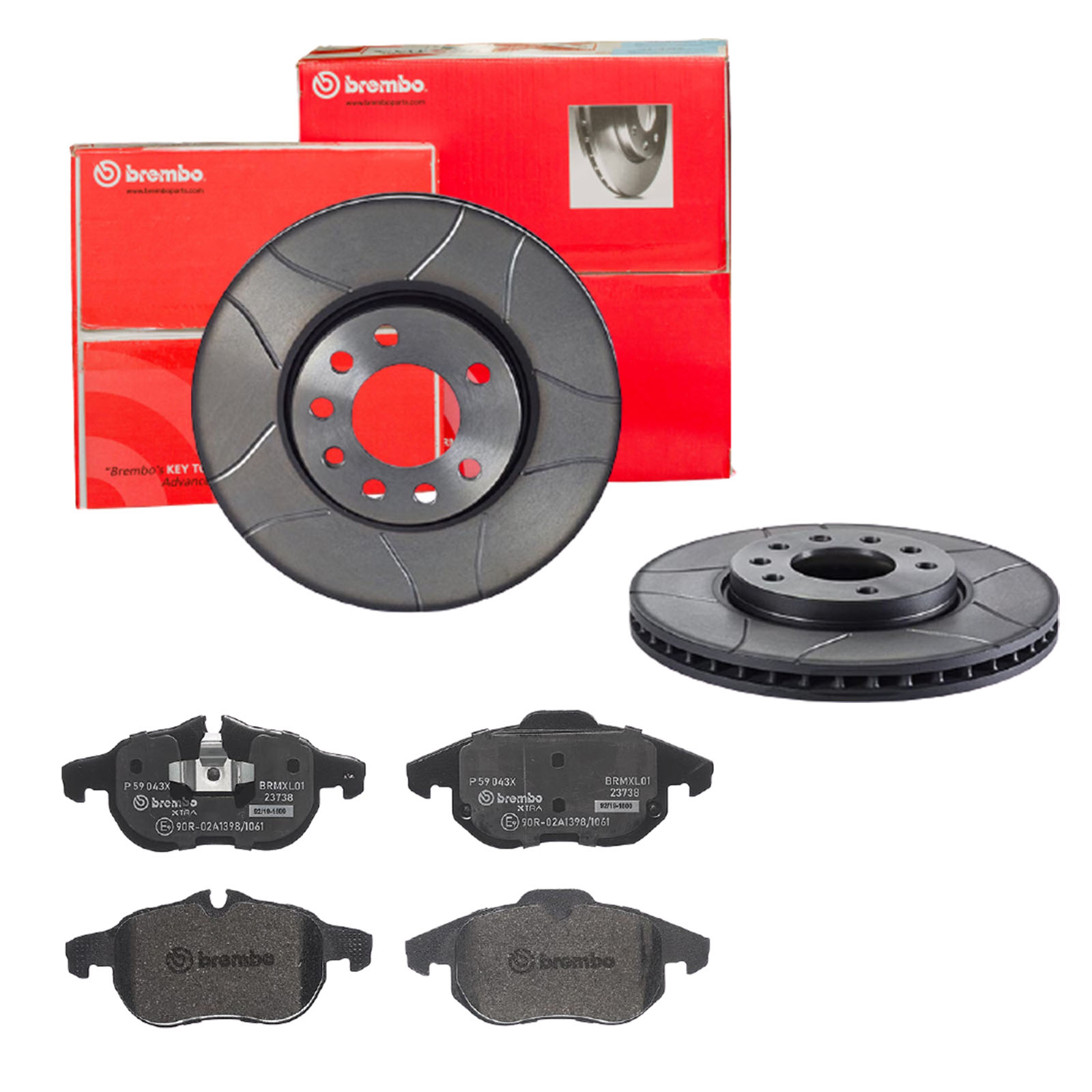 BREMBO Bremsesæt, skivebremser sk8k0f4fa0 foraksel lukket 285mm 25mm for OPEL SAAB FIAT VAUXHALL GENERAL MOTORS CADILLAC