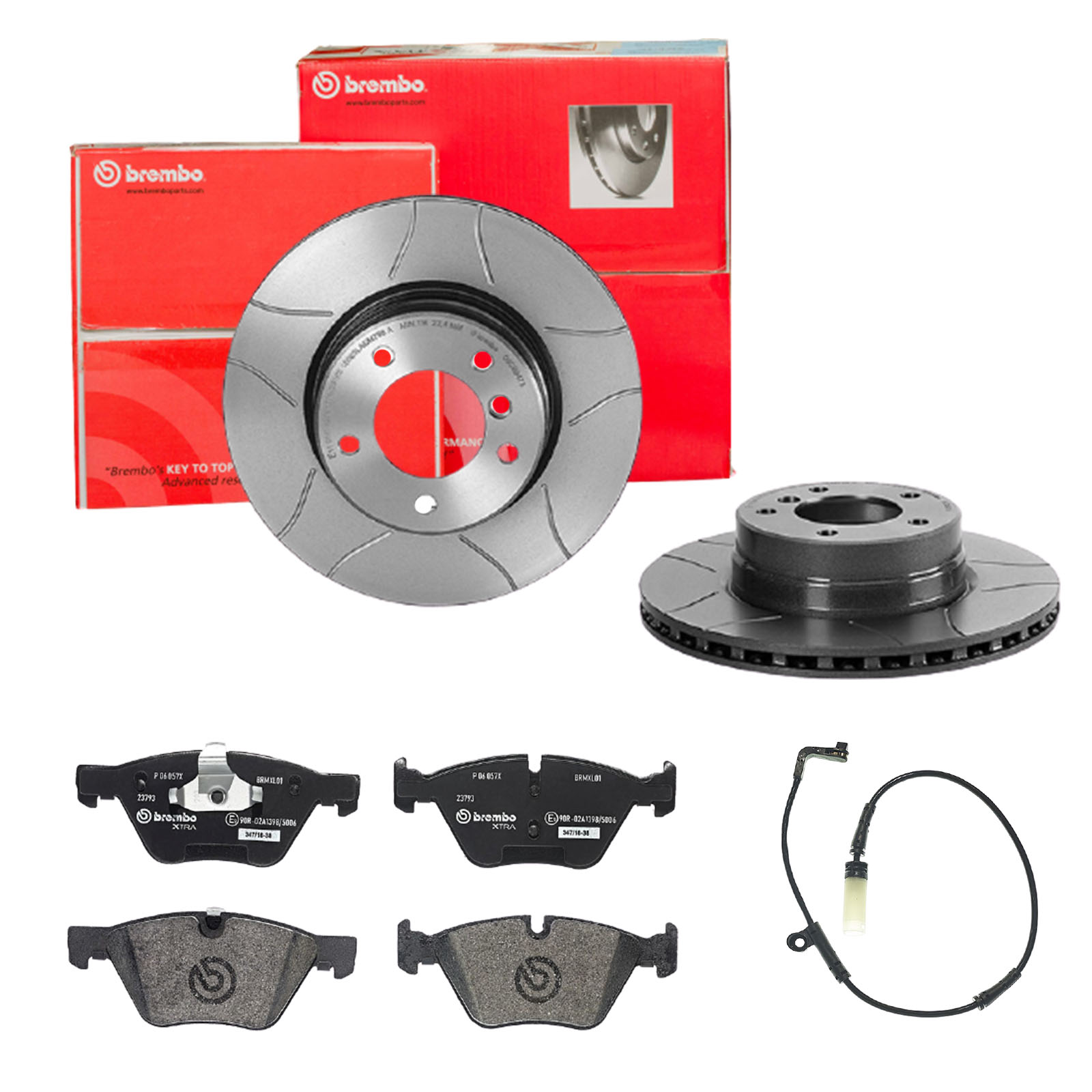 BREMBO Bremsesæt, skivebremser sk8k0f43n0 foraksel lukket 310mm 24mm for BMW