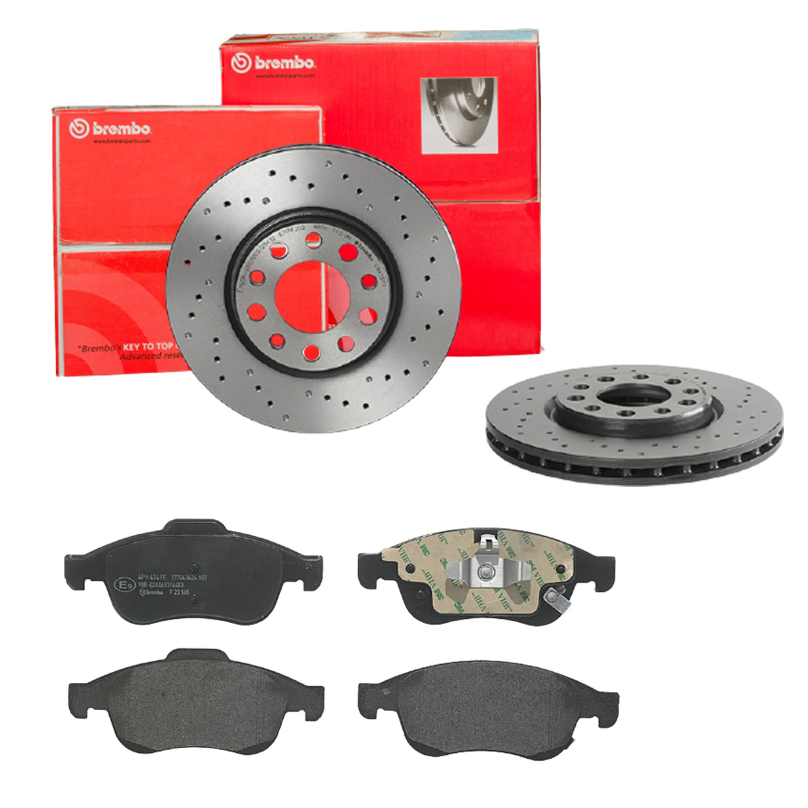 BREMBO Bremsesæt, skivebremser sk8k0f4374 foraksel perforeret/ventileret 281mm 26mm for ALFA ROMEO FIAT JEEP LANCIA