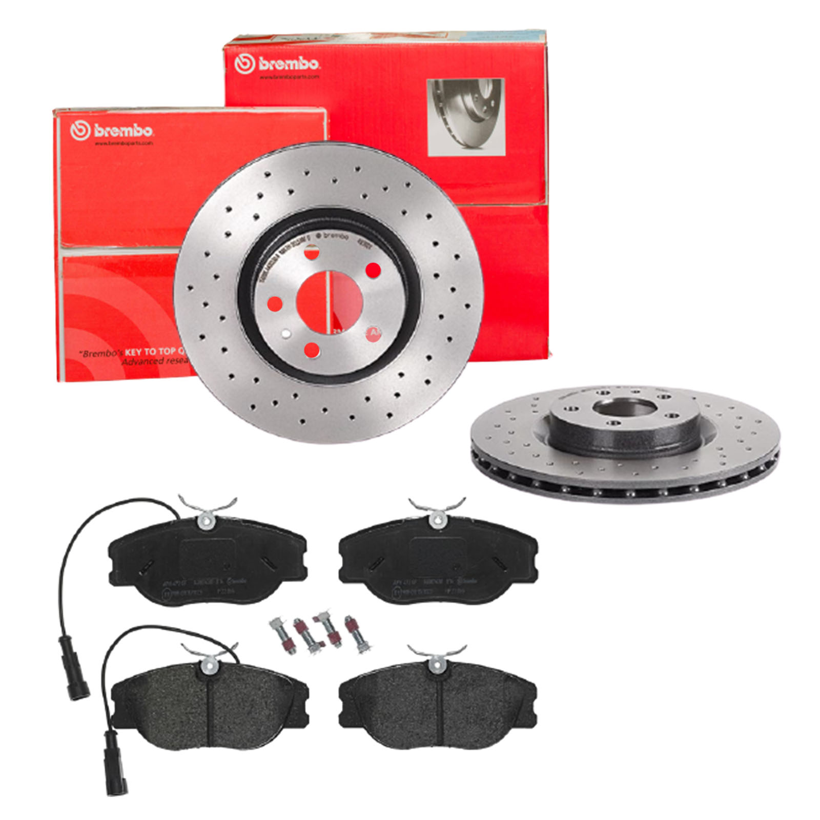 BREMBO Bremsesæt, skivebremser sk8k0f3qp0 foraksel perforeret/ventileret 284mm 22mm for OPEL LANCIA ALFA ROMEO FIAT VAUXHALL