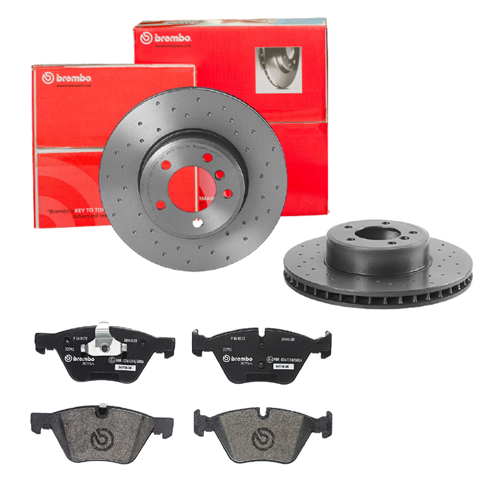BREMBO Bremsesæt, skivebremser sk8k0f36d5 foraksel perforeret/ventileret 324mm 30mm for BMW
