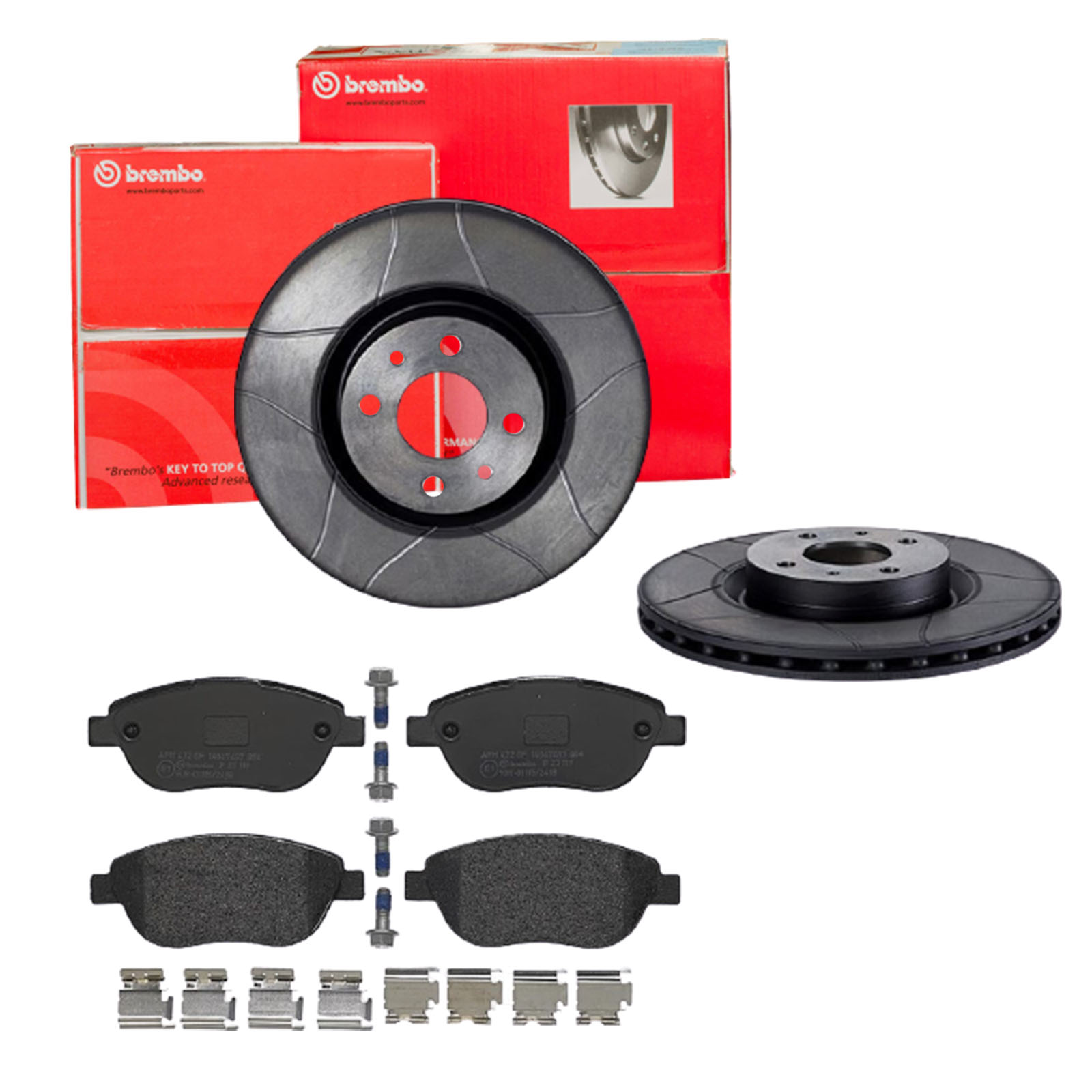 BREMBO Bremsesæt, skivebremser sk8k0f33i9 foraksel lukket 284mm 22mm for PEUGEOT CITROËN FIAT ALFA ROMEO ABARTH LANCIA