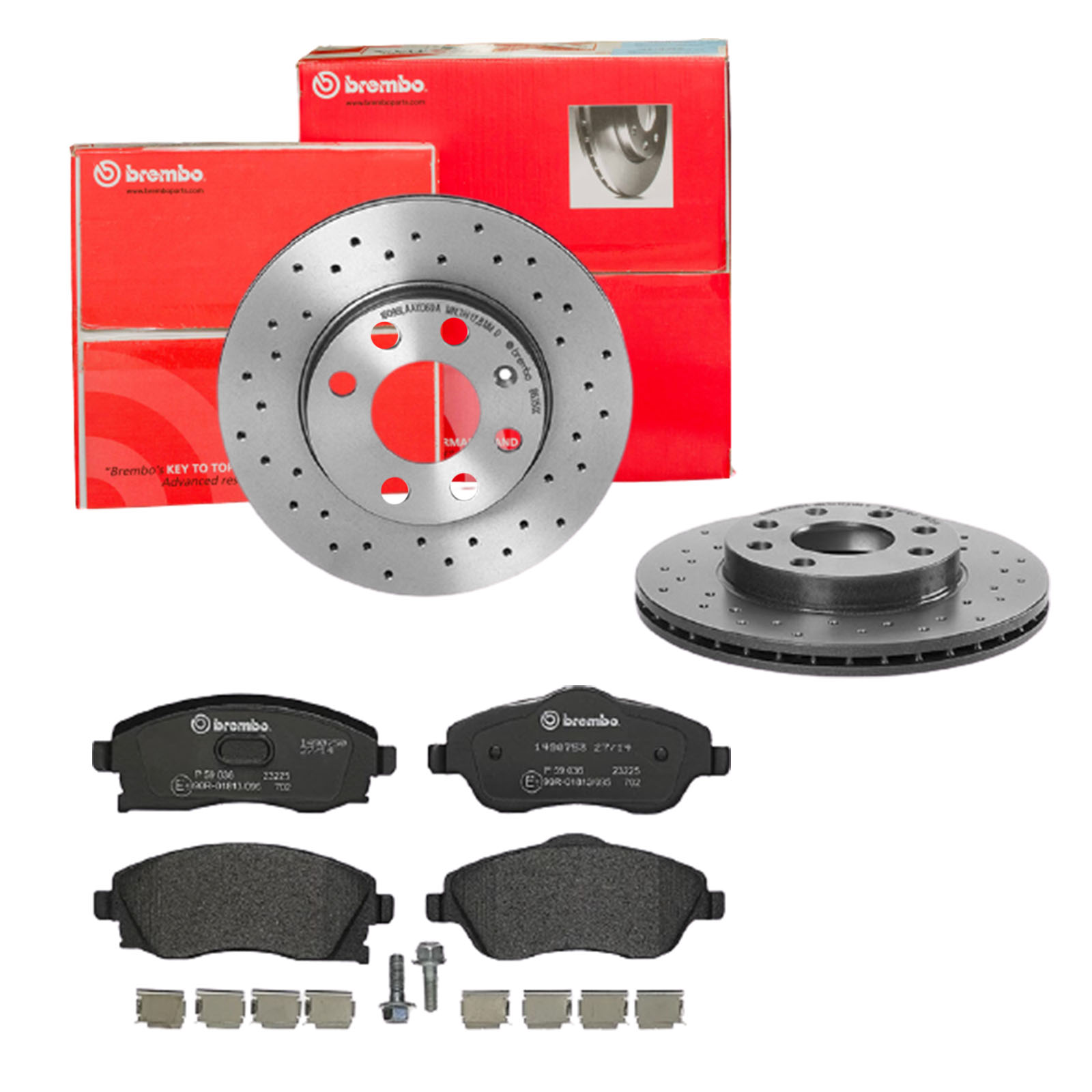 BREMBO Bremsesæt, skivebremser sk8k0f3323 foraksel perforeret/ventileret 240mm 20mm for OPEL VAUXHALL GENERAL MOTORS