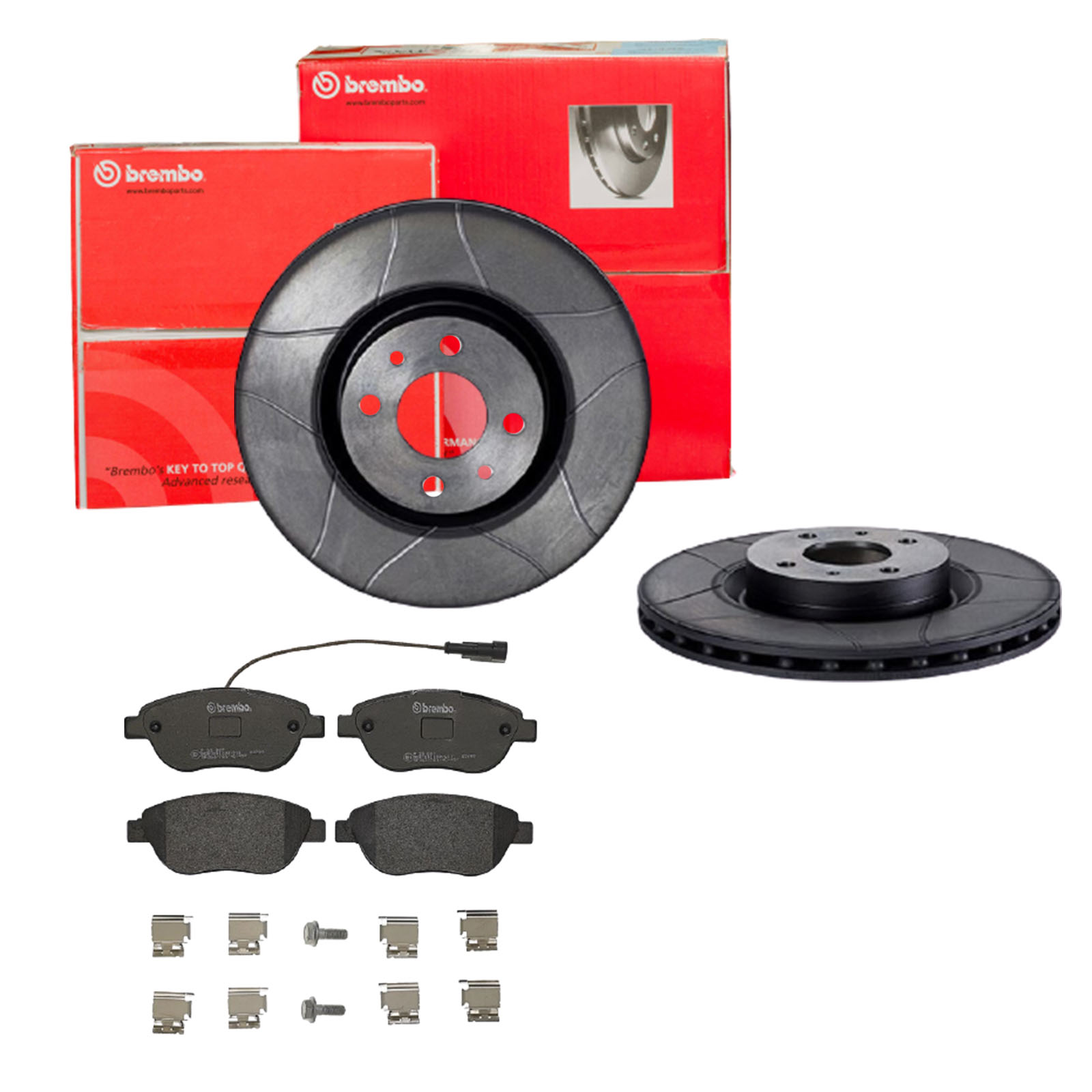 BREMBO Bremsesæt, skivebremser sk8k0f2hy3 foraksel lukket 284mm 22mm for PEUGEOT CITROËN OPEL FIAT LANCIA ABARTH ALFA ROMEO GENERAL MOTORS