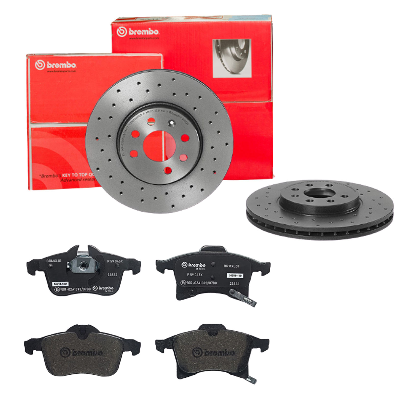 BREMBO Bremsesæt, skivebremser sk8k0f01w9 foraksel perforeret/ventileret 280mm 25mm for OPEL VAUXHALL GENERAL MOTORS SATURN AC