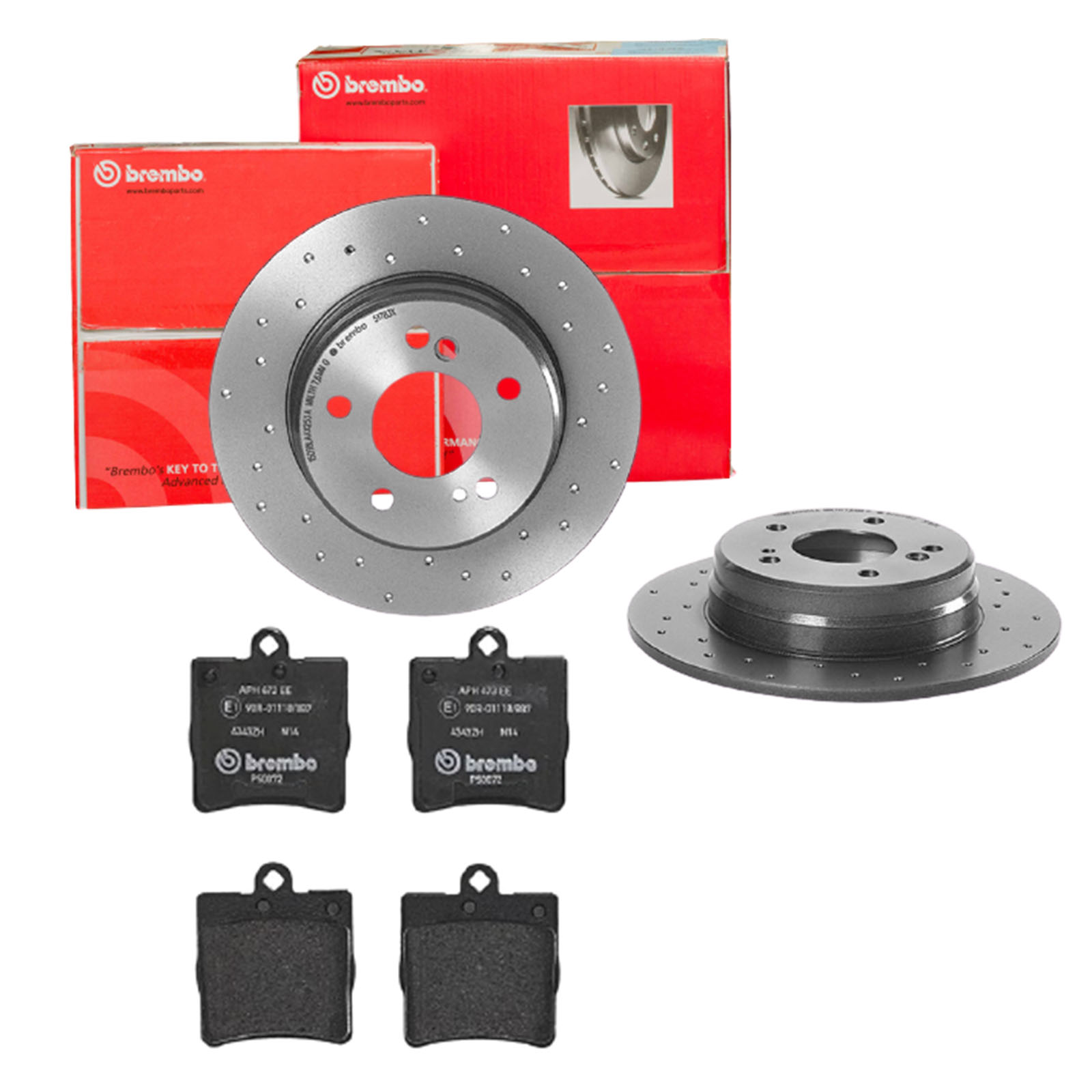 BREMBO Bremsesæt, skivebremser sk8k0f9891 bagaksel perforeret 278mm 9mm for MERCEDES-BENZ CHRYSLER