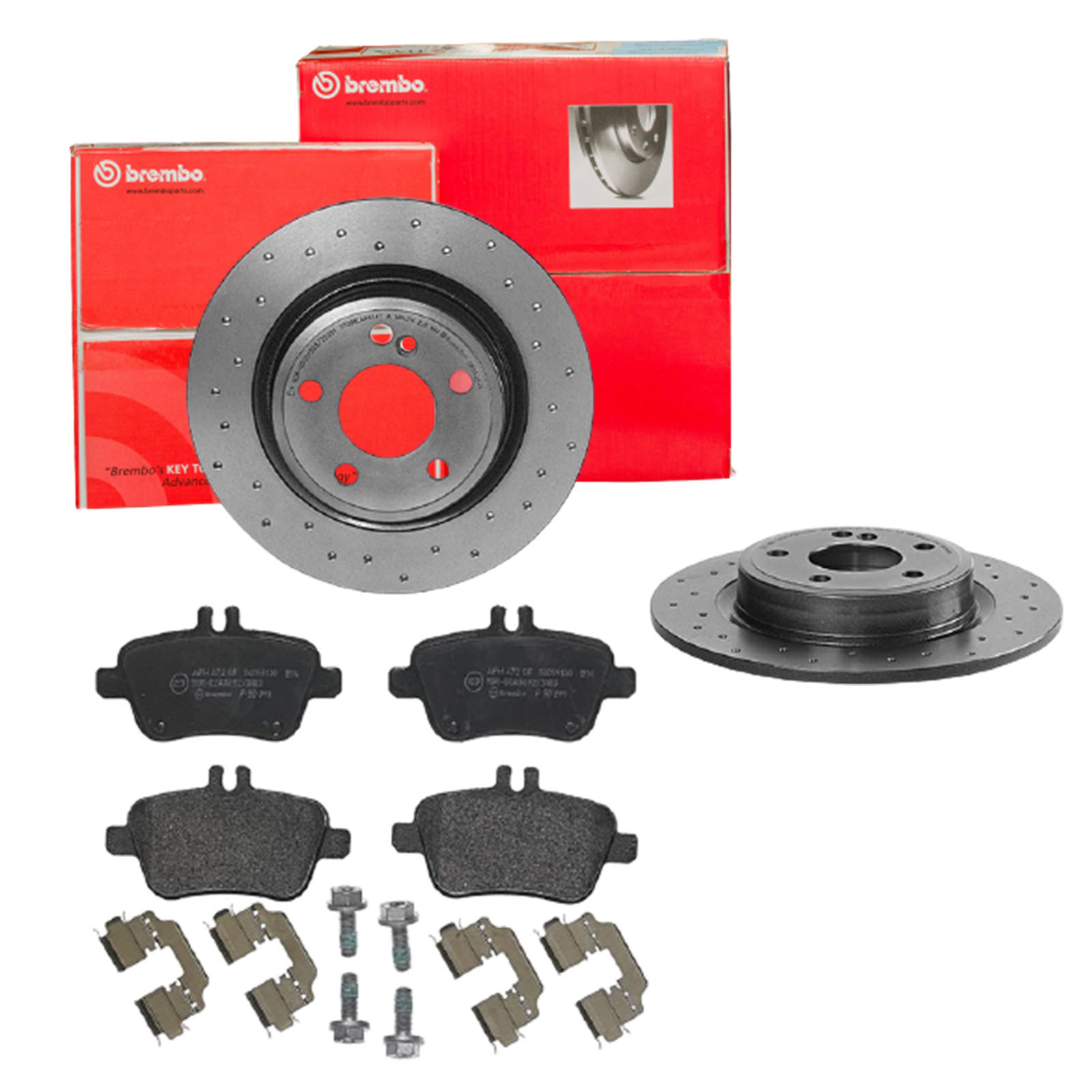 BREMBO Bremsesæt, skivebremser sk8k0f88m3 bagaksel fuld 295mm 10mm for MERCEDES-BENZ