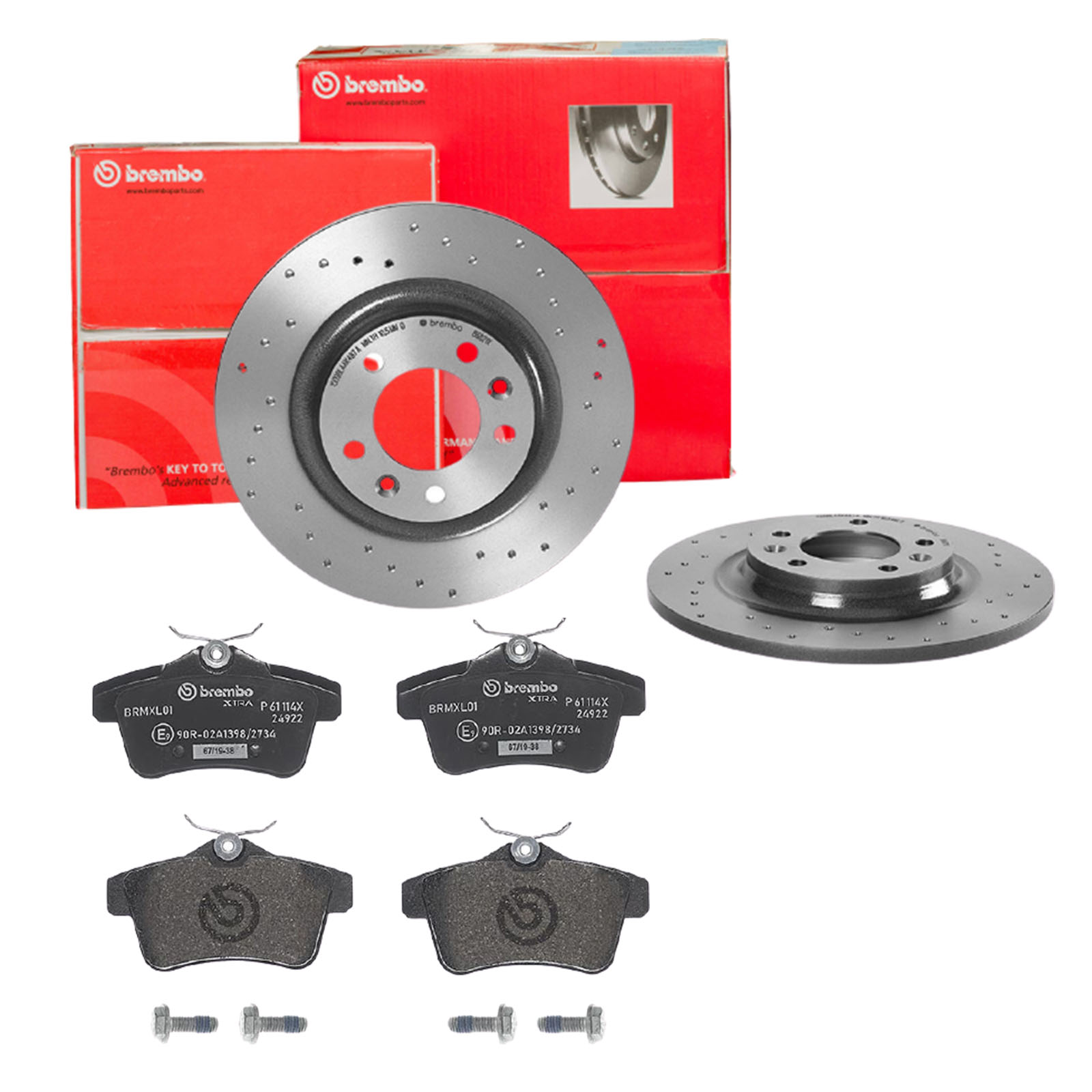 BREMBO Bremsesæt, skivebremser sk8k0f81j9 bagaksel perforeret 290mm 12mm for CITROËN PEUGEOT DS DS (CAPSA)