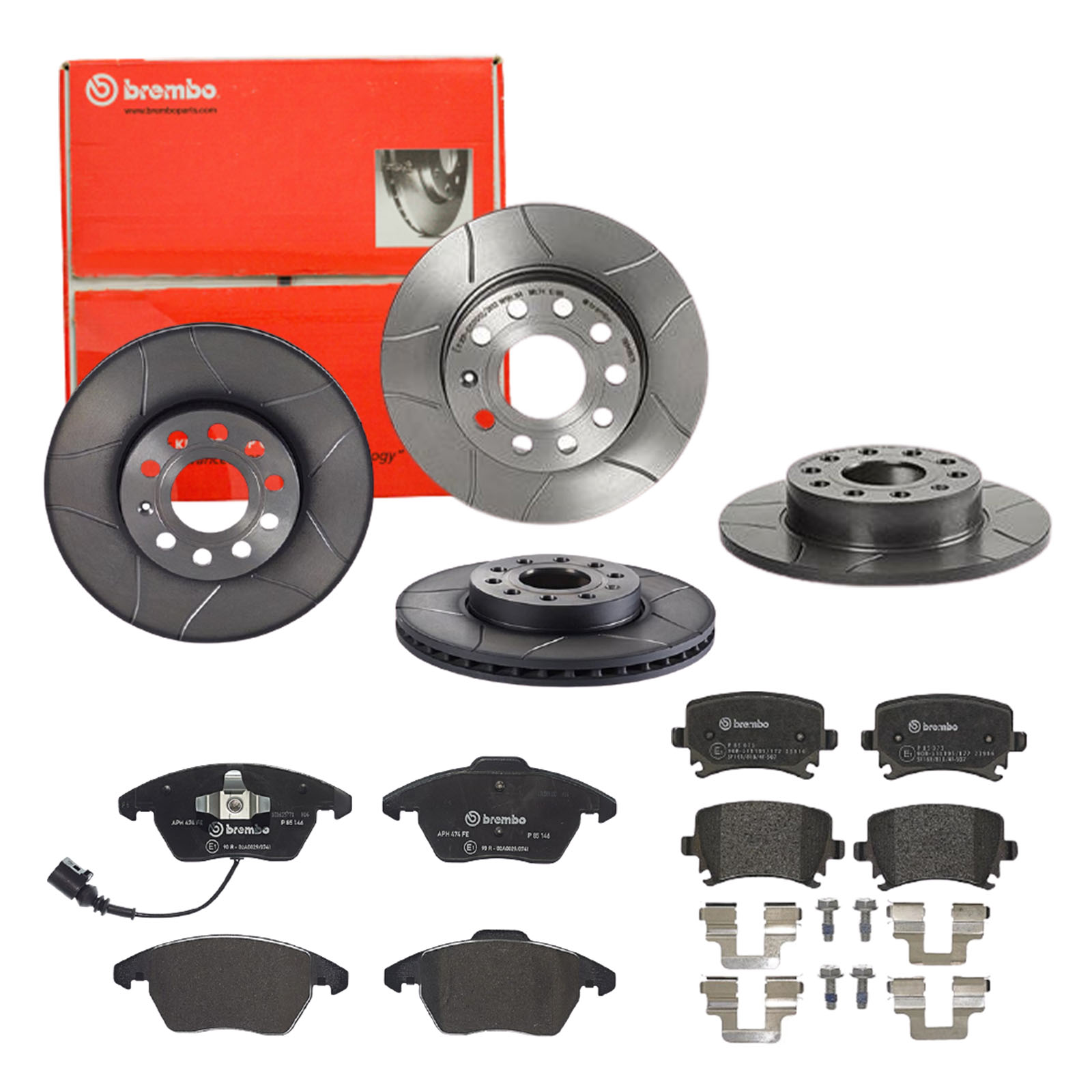 BREMBO Bremsesæt, skivebremser sg00000e3z bagaksel lukket 256mm 25mm for VW (FAW) VW SEAT AUDI SKODA AUDI (FAW) VW (SVW) SKODA (SVW)