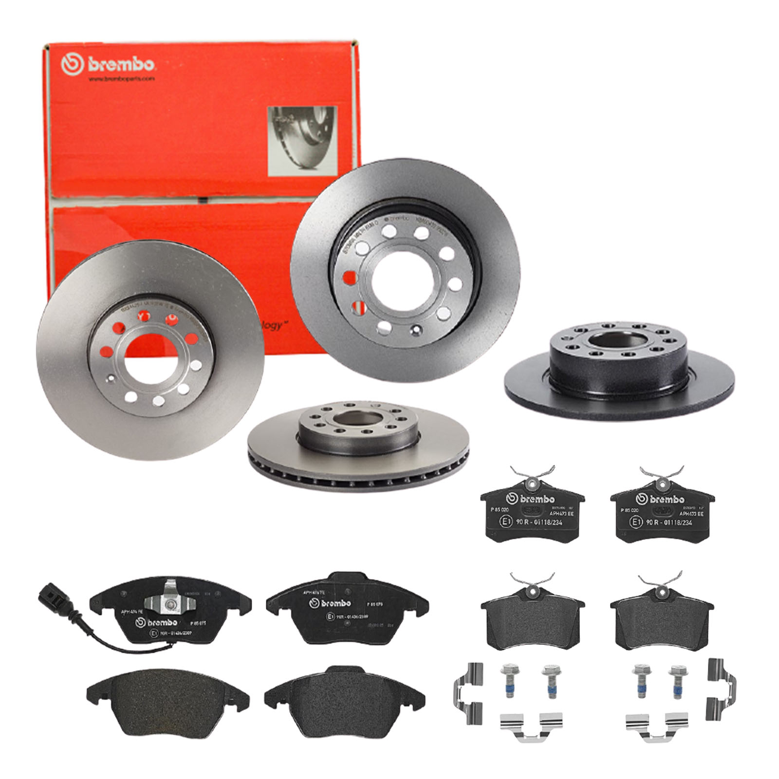 BREMBO Bremsesæt, skivebremser sg00000e4i bagaksel fuld 288mm 10mm for PEUGEOT CITROËN FORD MG (SAIC) ROEWE (SAIC) LANCIA ZHONGHUA (BRILLIANCE) DS VW