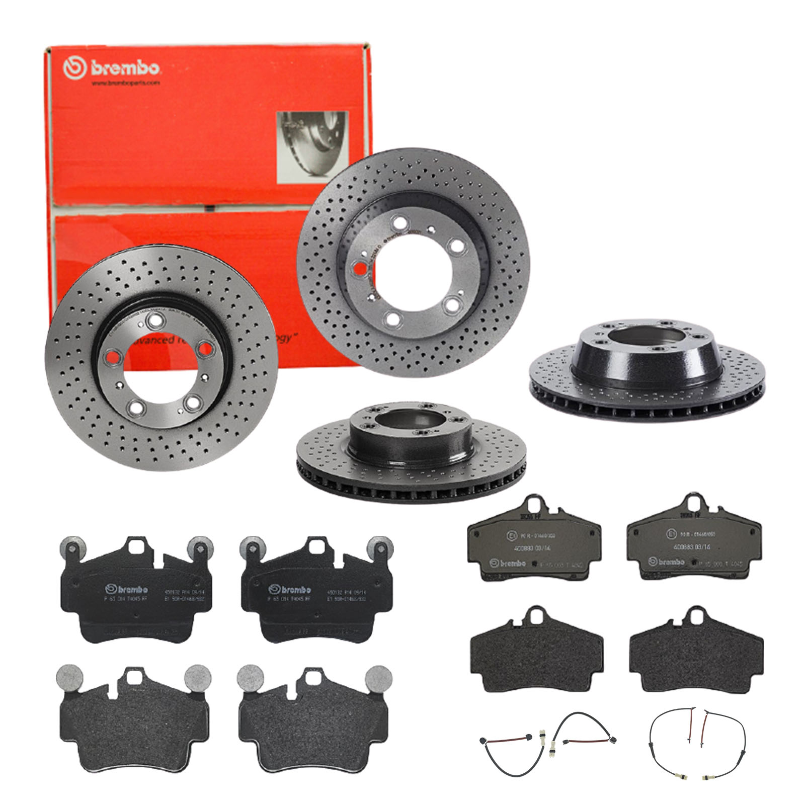 BREMBO Bremsesæt, skivebremser sg00000e7h bagaksel perforeret/ventileret 299mm 28mm for PORSCHE