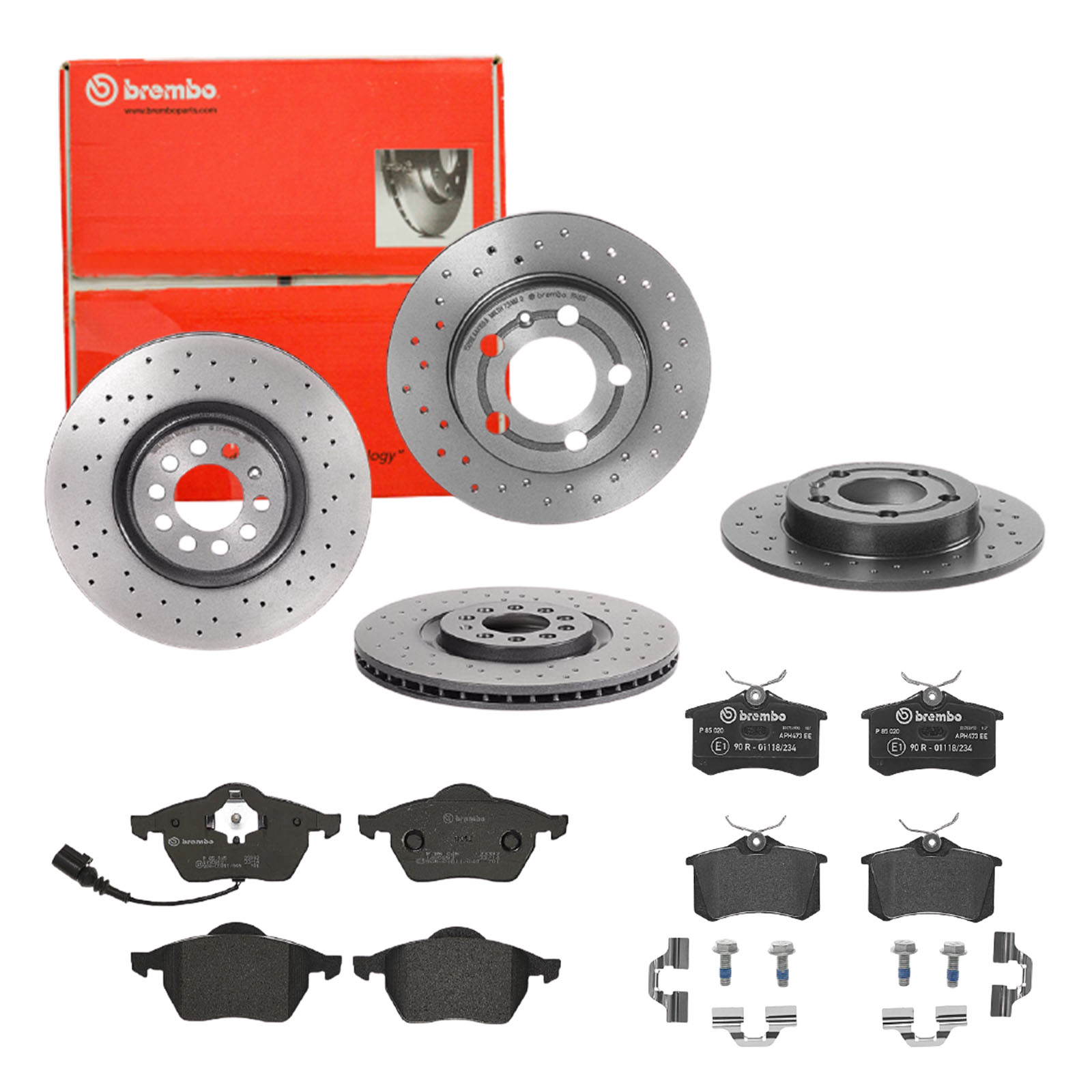 BREMBO Bremsesæt, skivebremser sg00000e94 bagaksel perforeret 239mm 25mm for CITROËN PEUGEOT FORD MG (SAIC) ROEWE (SAIC) LANCIA ZHONGHUA (BRILLIANCE)