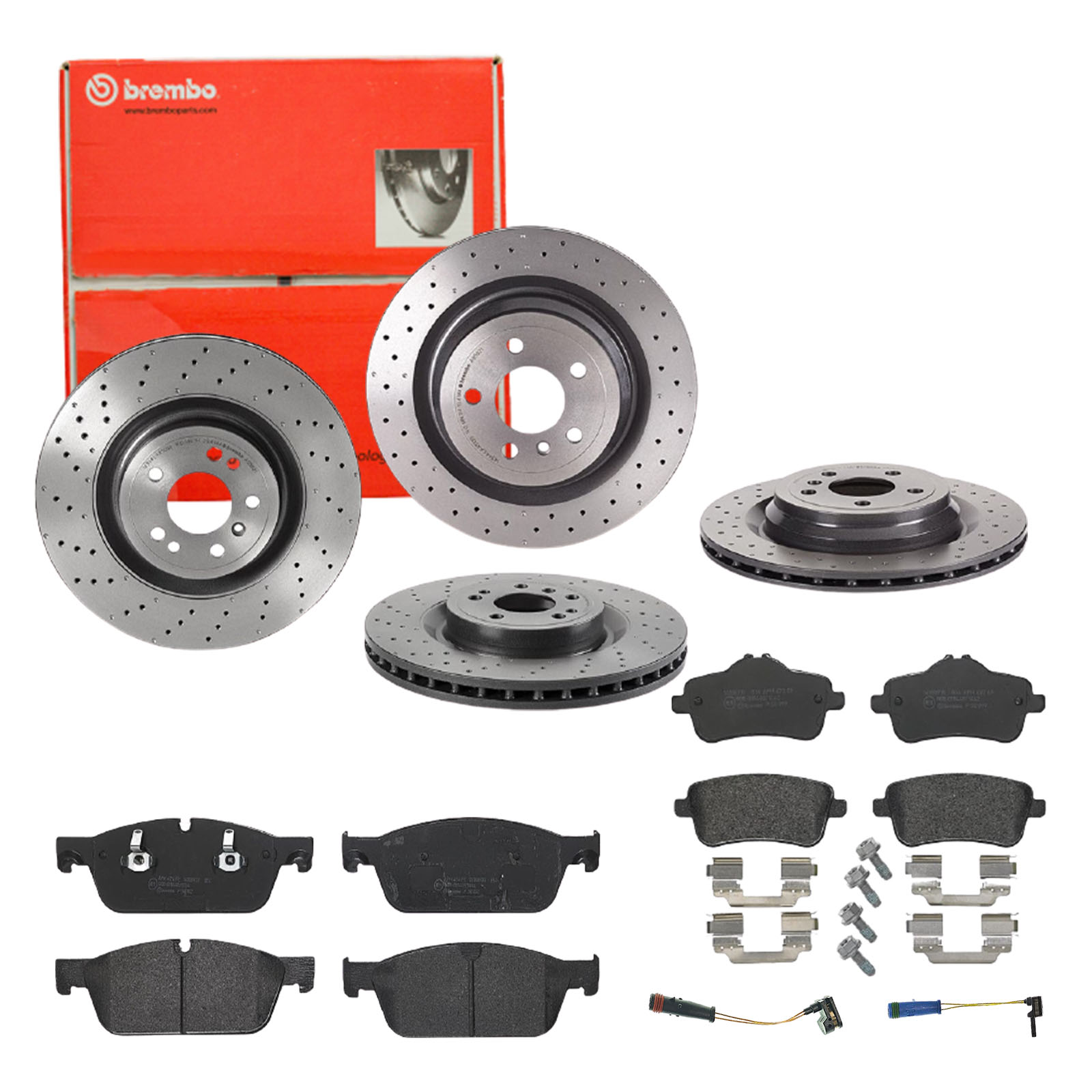 BREMBO Bremsesæt, skivebremser sg00000e9n bagaksel perforeret/ventileret 330mm 22mm for MERCEDES-BENZ