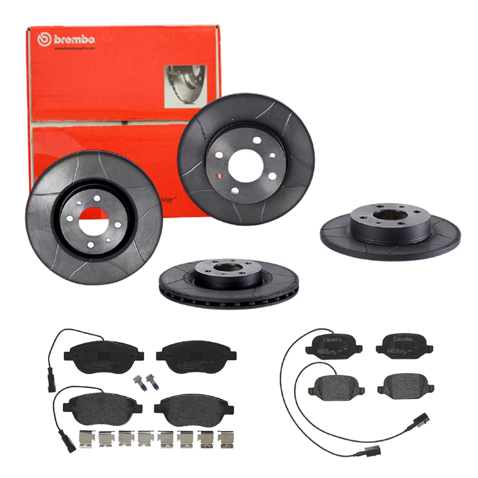 BREMBO Bremsesæt, skivebremser sg00000eab foraksel lukket 284mm 11mm for PEUGEOT CITROËN FORD OPEL ABARTH FIAT LANCIA ALFA ROMEO KIA