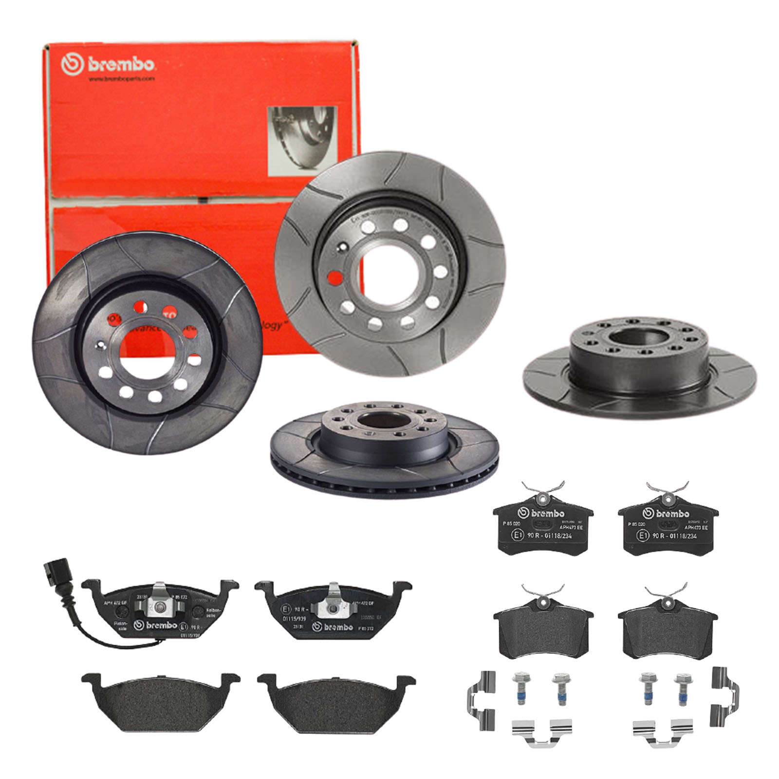 BREMBO Bremsesæt, skivebremser sg00000ecn foraksel lukket 253mm 10mm for CITROËN FORD ROEWE (SAIC) LANCIA ZHONGHUA (BRILLIANCE) PEUGEOT DS SKODA AUDI