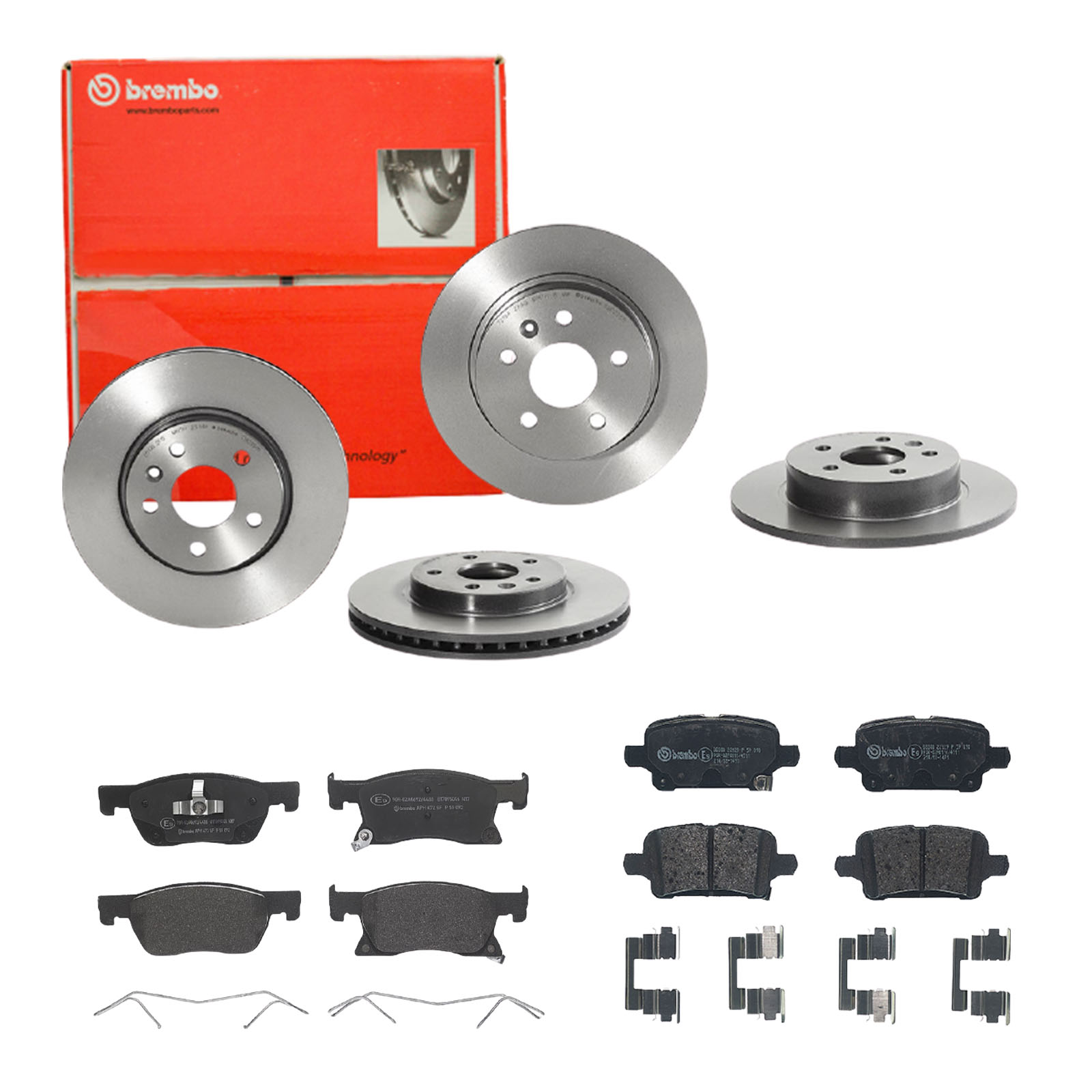BREMBO Bremsesæt, skivebremser sg00000edb foraksel fuld 264mm 10mm for CHEVROLET (SGM) OPEL BUICK (SGM) VAUXHALL CHEVROLET