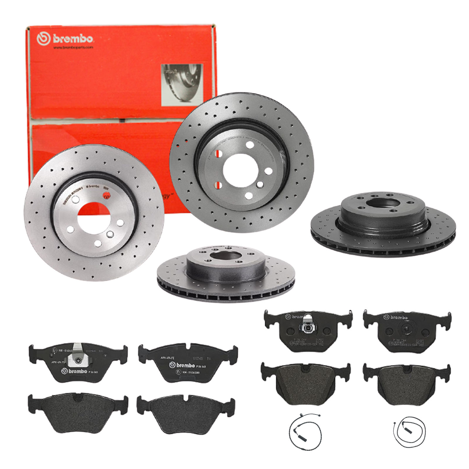 BREMBO Bremsesæt, skivebremser sg00000edi bagaksel perforeret/ventileret 325mm 25mm for BMW ROVER LAND ROVER