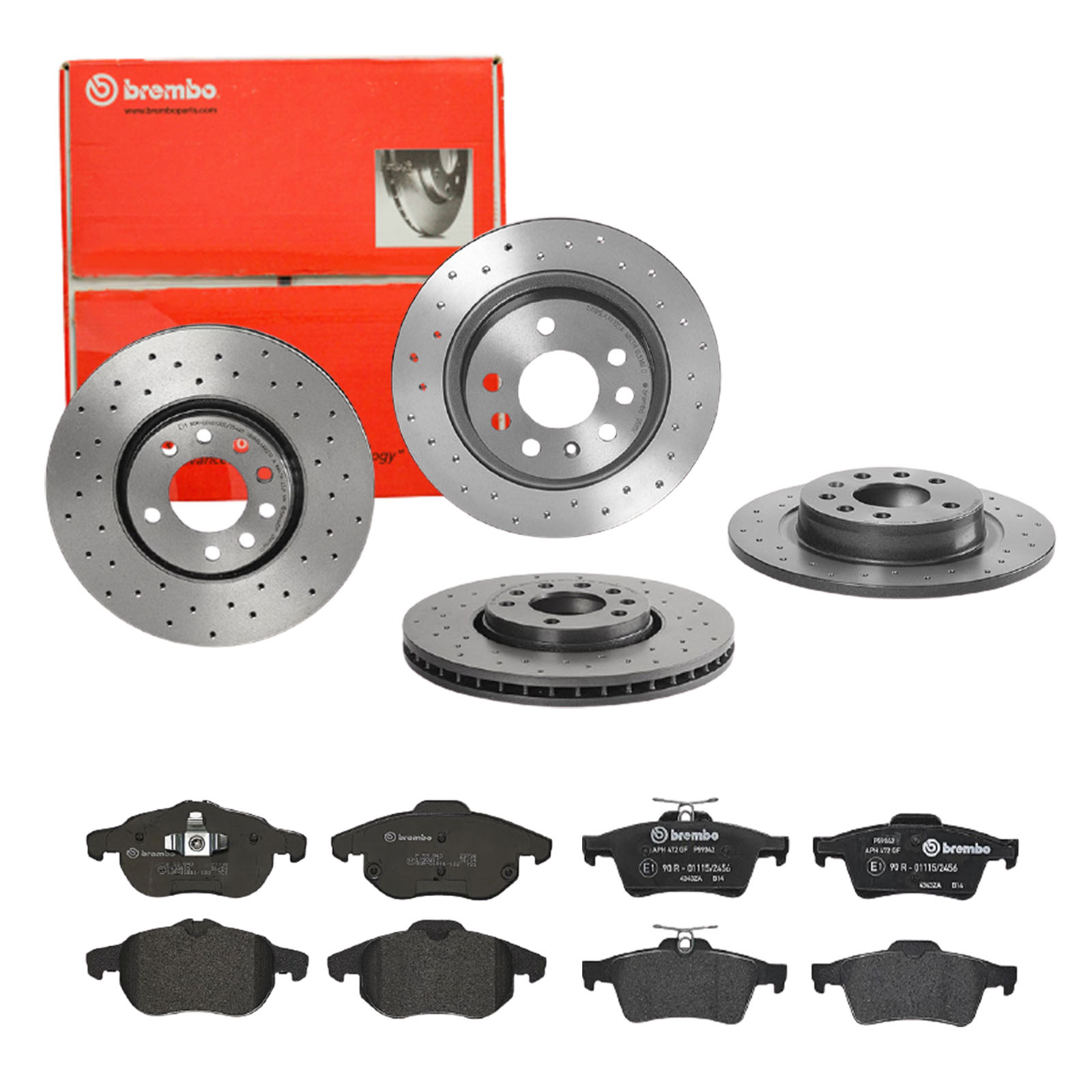 BREMBO Bremsesæt, skivebremser sg00000edp bagaksel perforeret 302mm 12mm for CITROËN OPEL FORD VOLVO SAAB PONTIAC FIAT VAUXHALL GENERAL MOTORS MITSUBI