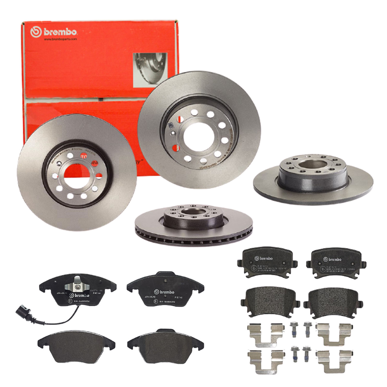 BREMBO Bremsesæt, skivebremser sg00000edr bagaksel fuld 312mm 25mm for VW SKODA SEAT VW (SVW) VW (FAW) AUDI JETTA AUDI (FAW) SKODA (SVW)