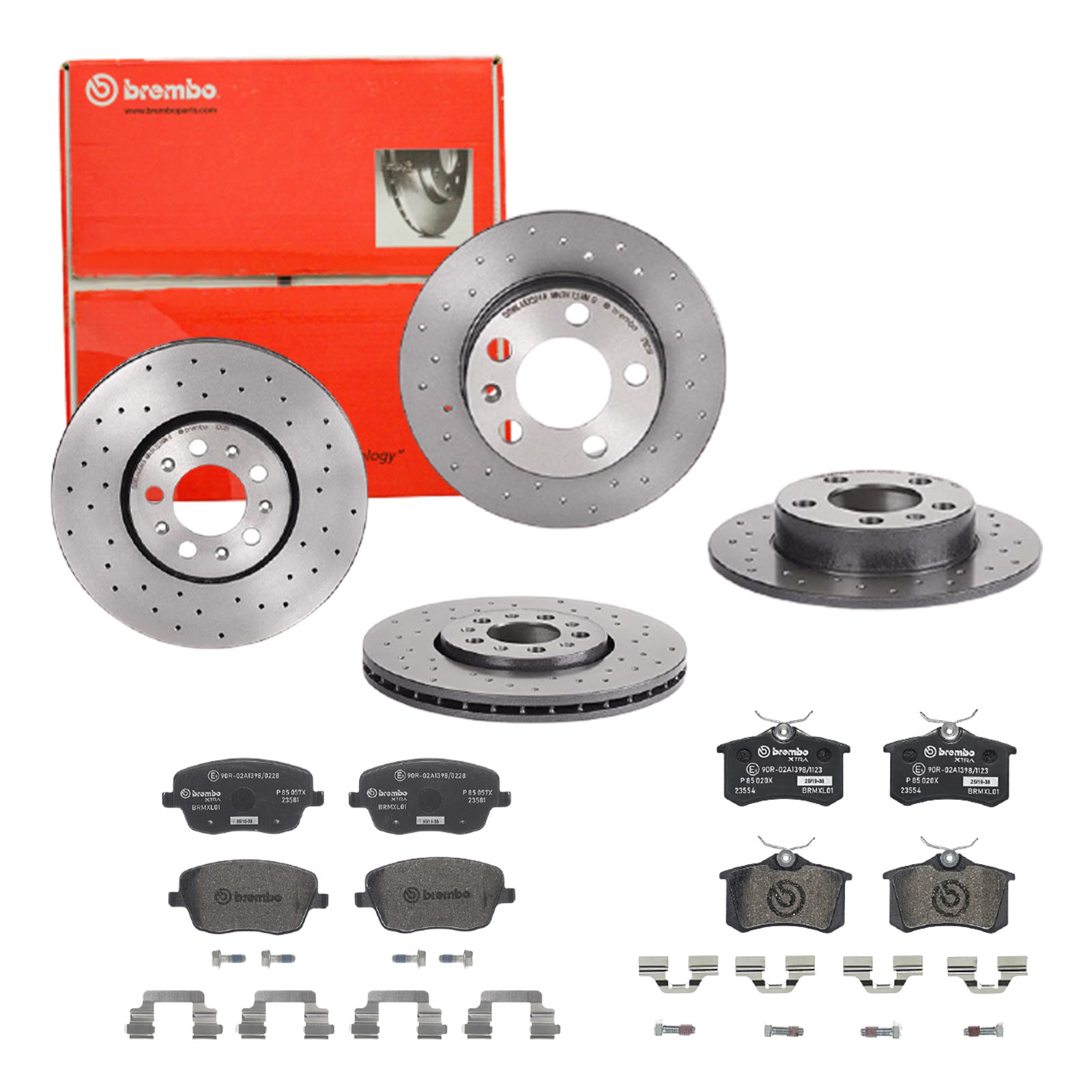 BREMBO Bremsesæt, skivebremser sg00000eds bagaksel fuld 230mm 25mm for PEUGEOT CITROËN FORD MG (SAIC) ROEWE (SAIC) FIAT ZHONGHUA (BRILLIANCE) DS VW (F