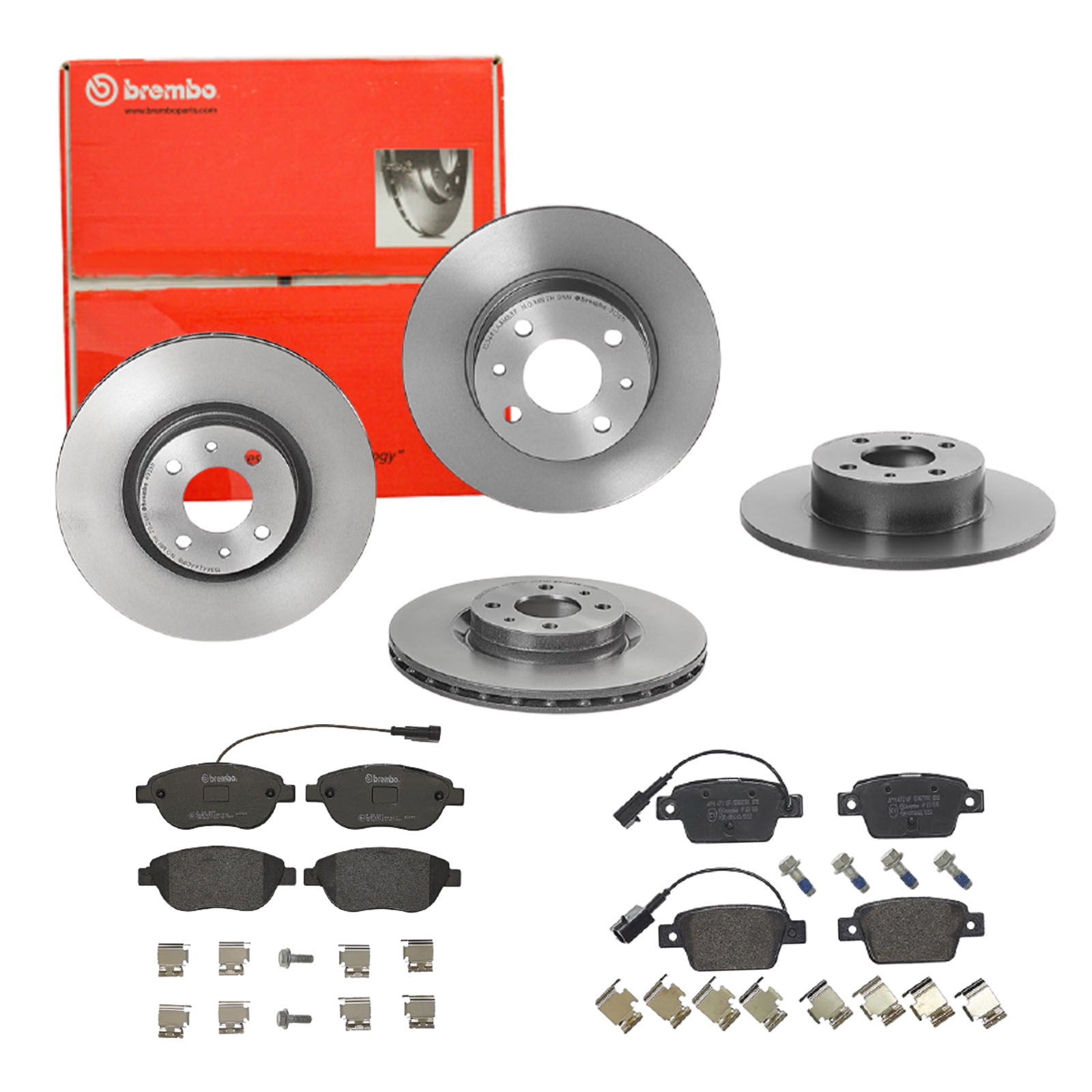 BREMBO Bremsesæt, skivebremser sg00000edx bagaksel indvendig ventileret 251mm 10mm for PEUGEOT CITROËN OPEL FIAT LANCIA ALFA ROMEO ABARTH GENERAL MOTO