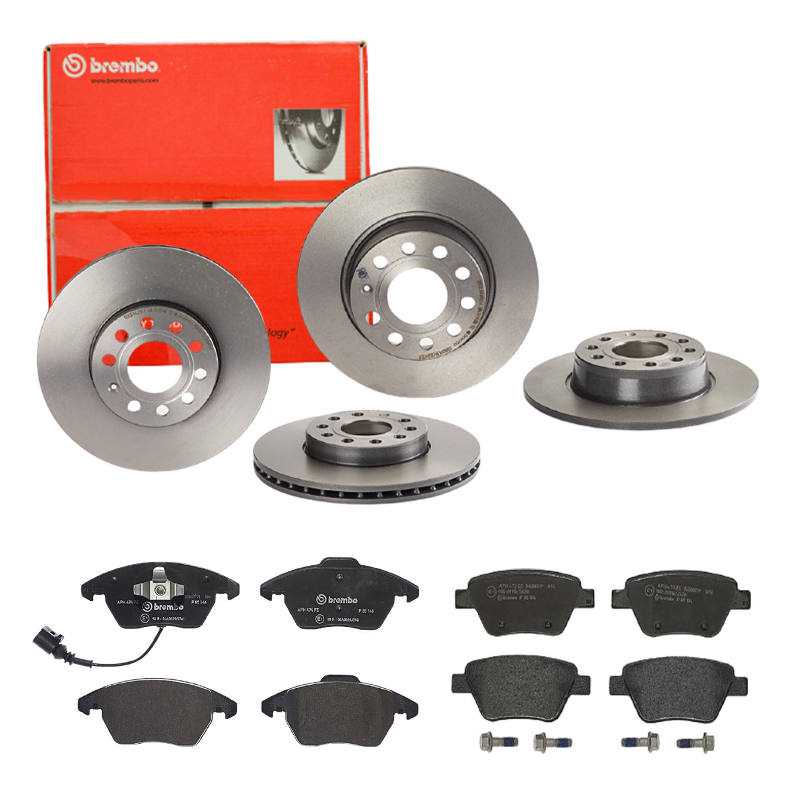 BREMBO Bremsesæt, skivebremser sg00000edz bagaksel fuld 288mm 25mm for VW SKODA VW (FAW) AUDI (FAW) AUDI SKODA (SVW) SEAT VW (SVW)