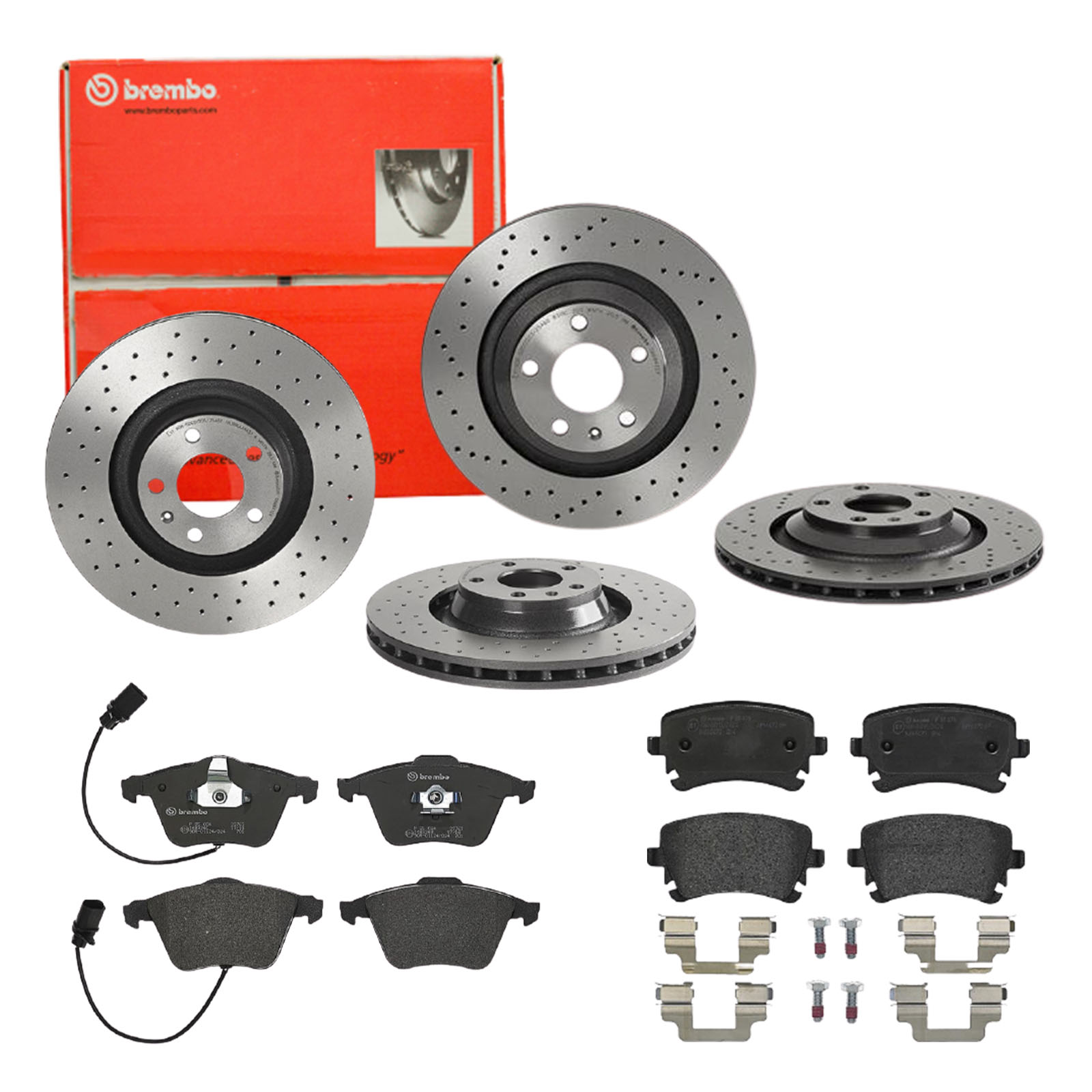 BREMBO Bremsesæt, skivebremser sg00000ee2 bagaksel perforeret/ventileret 347mm 22mm for VW SKODA AUDI SEAT AUDI (FAW)