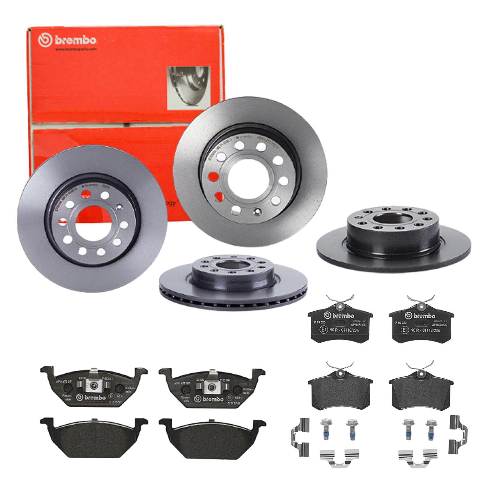 BREMBO Bremsesæt, skivebremser sg00000eeb bagaksel indvendig ventileret 280mm 10mm for PEUGEOT CITROËN FORD MG (SAIC) ROEWE (SAIC) LANCIA VW (FAW) ZHO