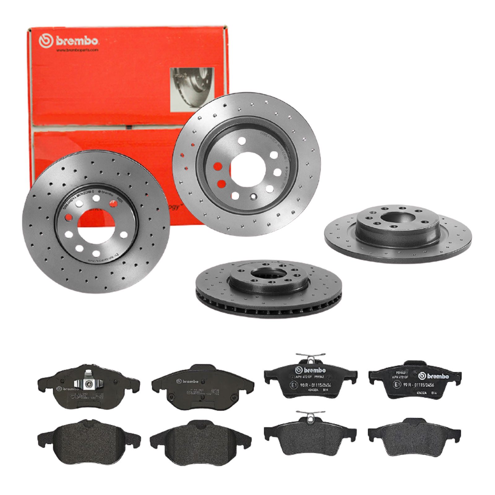 BREMBO Bremsesæt, skivebremser sg00000eew bagaksel perforeret/ventileret 285mm 25mm for CITROËN OPEL FORD VAUXHALL VOLVO SAAB PONTIAC FIAT GENERAL MOT