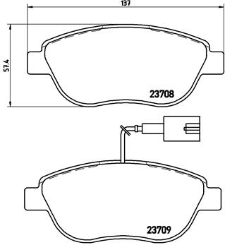 BREMBO Bremsesæt, skivebremser ijdtide1o9 foraksel indvendig ventileret 284mm 22mm for PEUGEOT CITROËN OPEL ABARTH LANCIA FIAT ALFA ROMEO