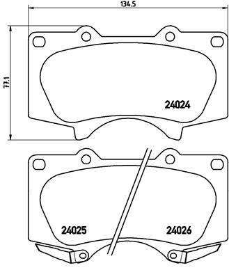 BREMBO Bremsesæt, skivebremser sg000008hy foraksel indvendig ventileret 338mm 32mm for TOYOTA LEXUS