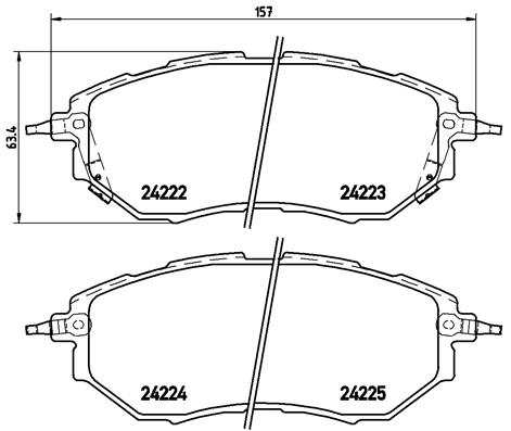 BREMBO Bremsesæt, skivebremser sg00000cjd foraksel indvendig ventileret 315mm 30mm for SUBARU